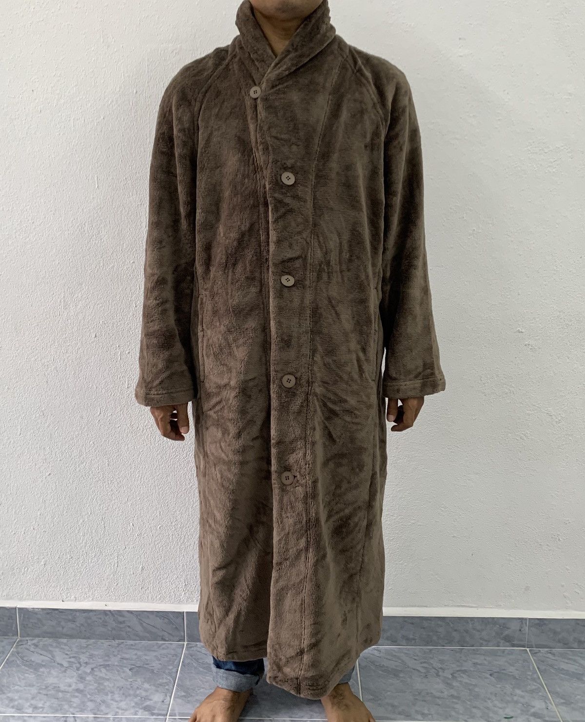 Yohji Yamamoto Y’s for living fleece long coat jacket Size US L / EU 52-54 / 3 - 8 Thumbnail
