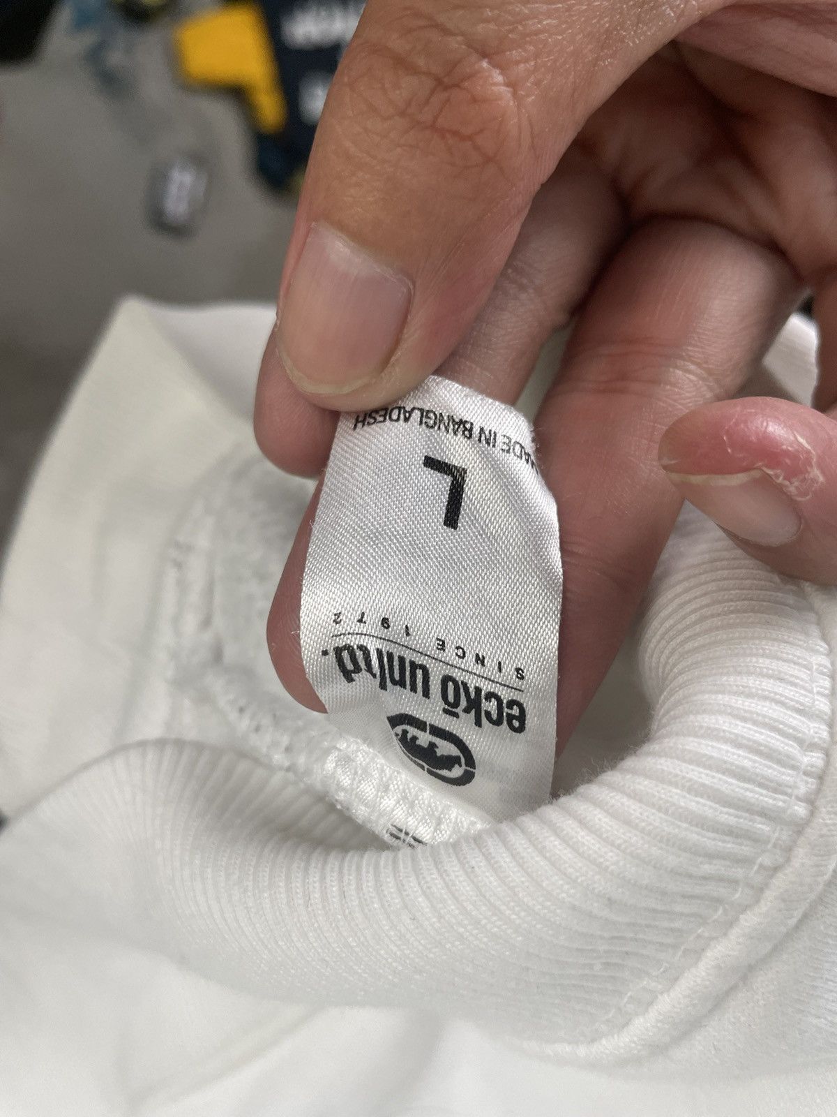 Ecko Unltd. Ecko Unltd Pull Over Hoodie White Spellout Backhit Size US L / EU 52-54 / 3 - 11 Thumbnail