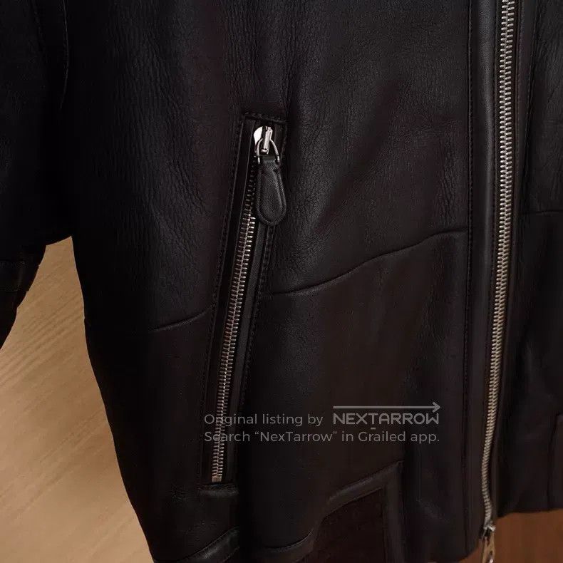 Loro Piana Loro Piana Men's Leather and Wool Blended Jacket Size US L / EU 52-54 / 3 - 5 Thumbnail