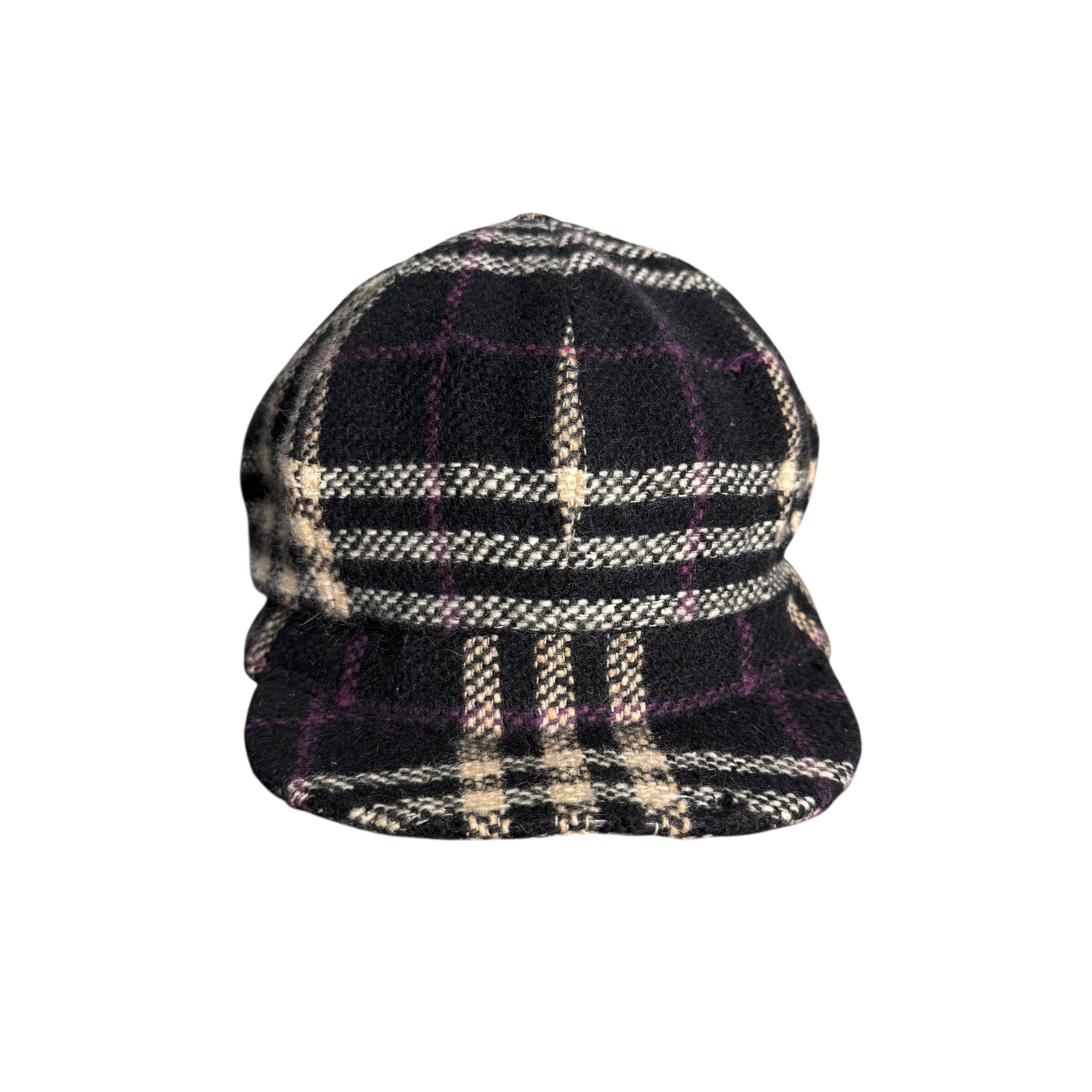 Burberry 🔥RARE🔥Vintage Burberry London Tweed Plaid Newboys Cap Size ONE SIZE - 2 Thumbnail