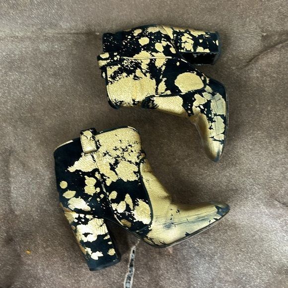 Other Laurence Dacade Gold Splatter Booties Size US 7 / IT 37 - 5 Thumbnail