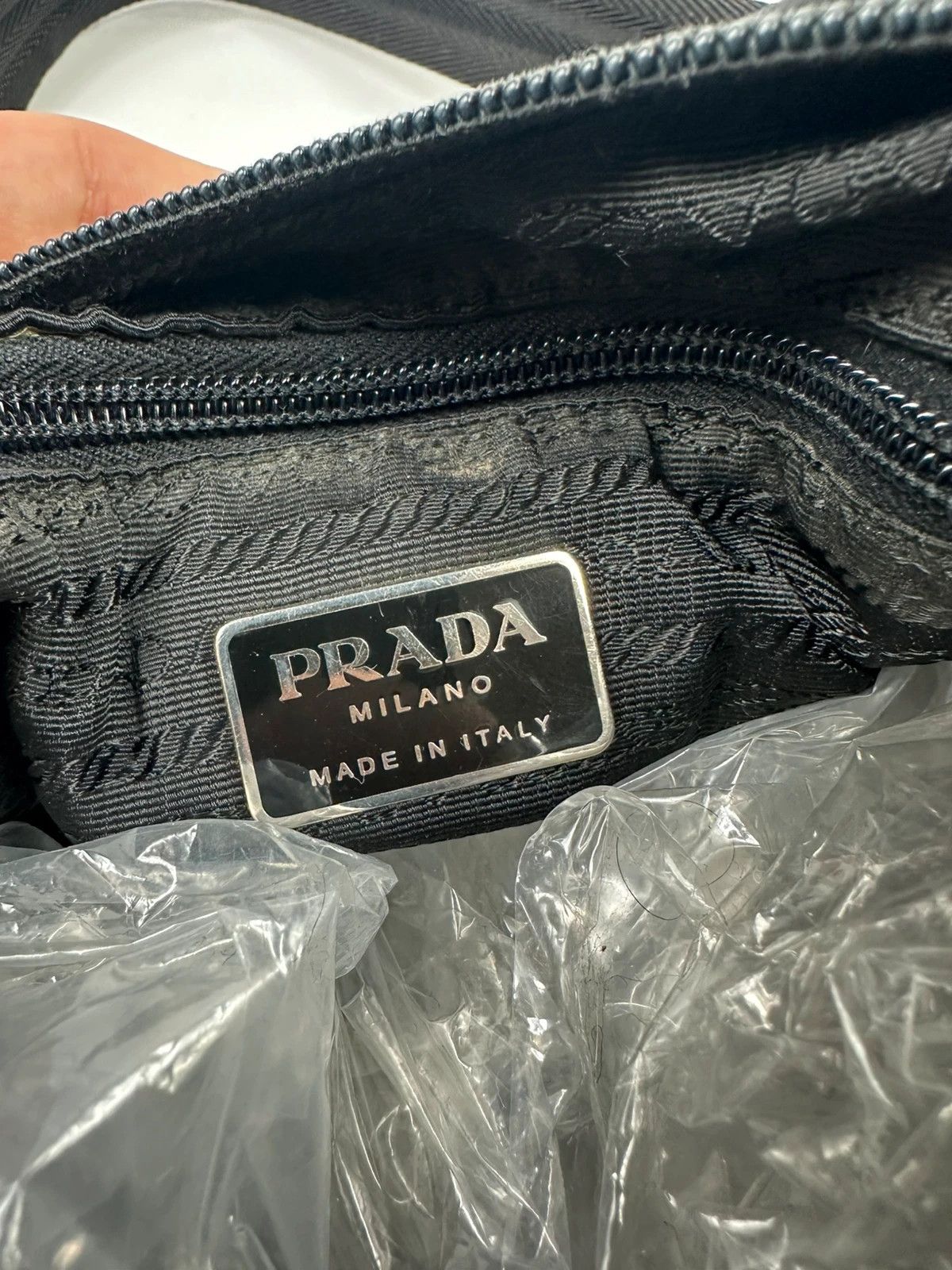 Prada Prada Milano FW99 Black Leather & Nylon Shoulder Bag Size ONE SIZE - 13 Thumbnail