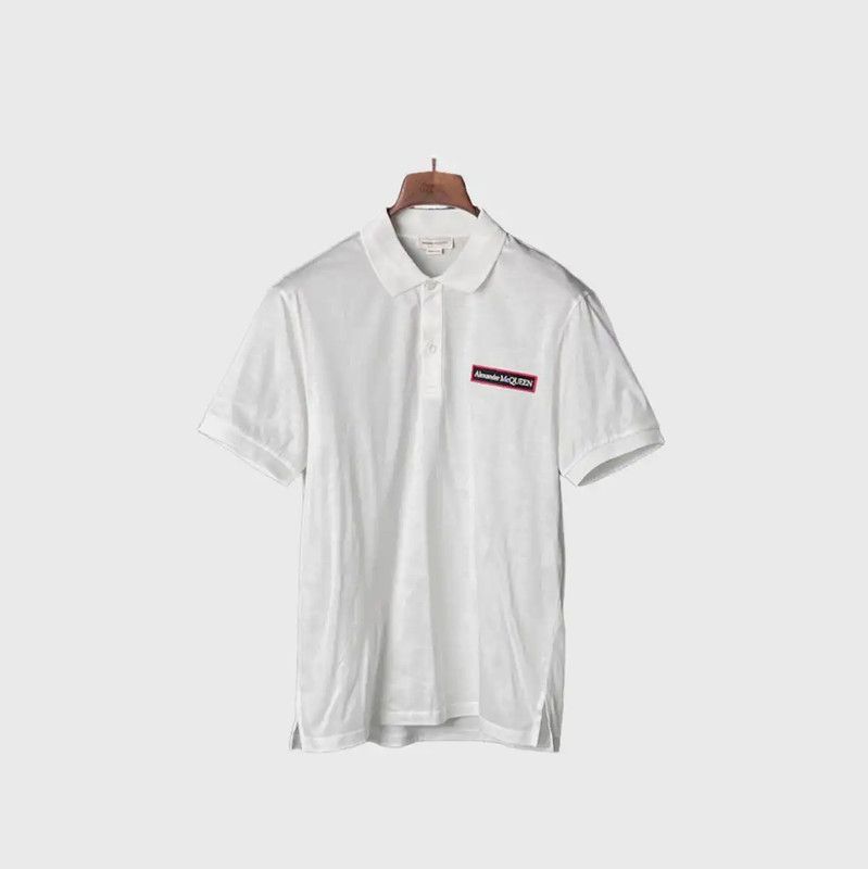 Alexander McQueen Men's Large White Polo Shirt 0089