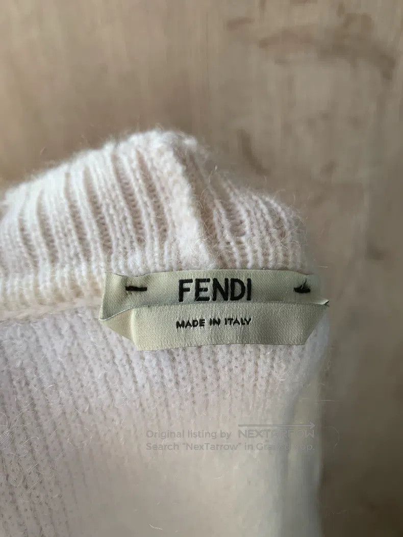 Fendi Fendi White knitted fleece coat Size XXS / US 00 / IT 34 - 7 Thumbnail