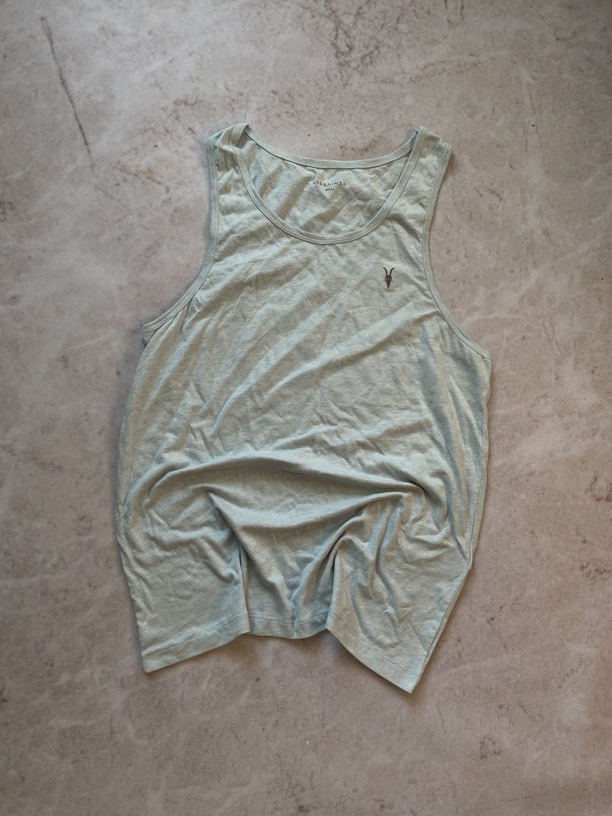 Allsaints × Vintage Allsaints Light blue Cotton Tank Top Size US S / EU 44-46 / 1 - 1 Thumbnail