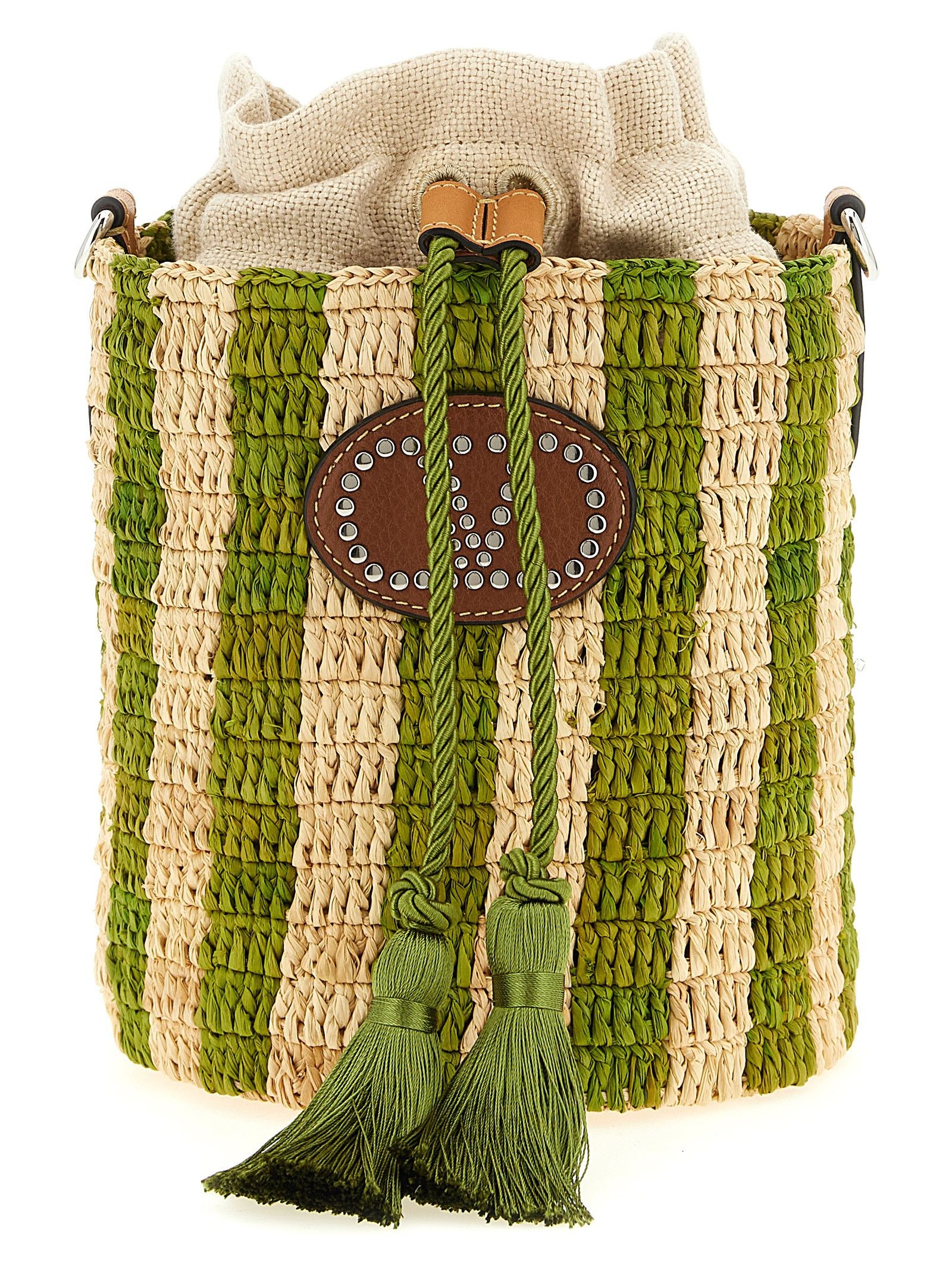 Valentino Valentino Garavani Raffia Small Bucket Bag Size ONE SIZE - 1 Thumbnail