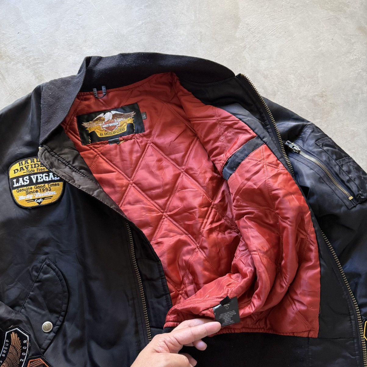 Harley Davidson Vintage Harley Davidson Owners Group(HOG) MA-1 Bomber Jacket Size US L / EU 52-54 / 3 - 9 Thumbnail