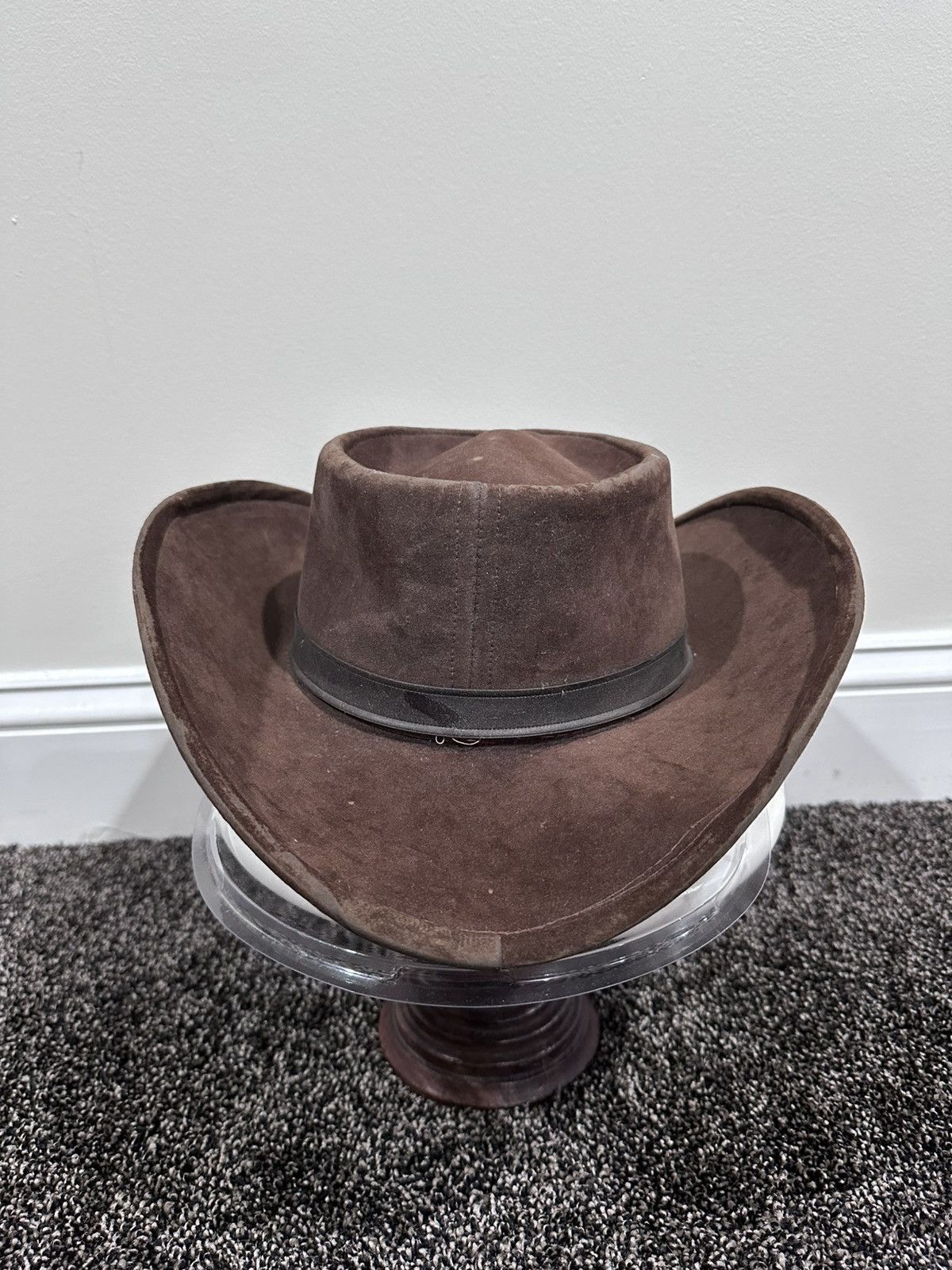 Bailey Hats × Cowboy Equipment × Vintage Vintage Bailey Brown Suede Cowboy Wild West Hat Size ONE SIZE - 4 Thumbnail
