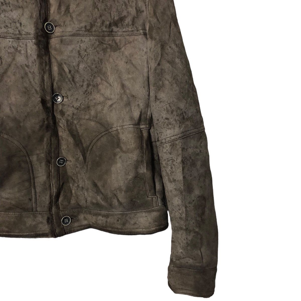 Vintage Vintage Emmeti Di Franco Button Ups Soft Fur Leather Jacket Size M / US 6-8 / IT 42-44 - 3 Thumbnail