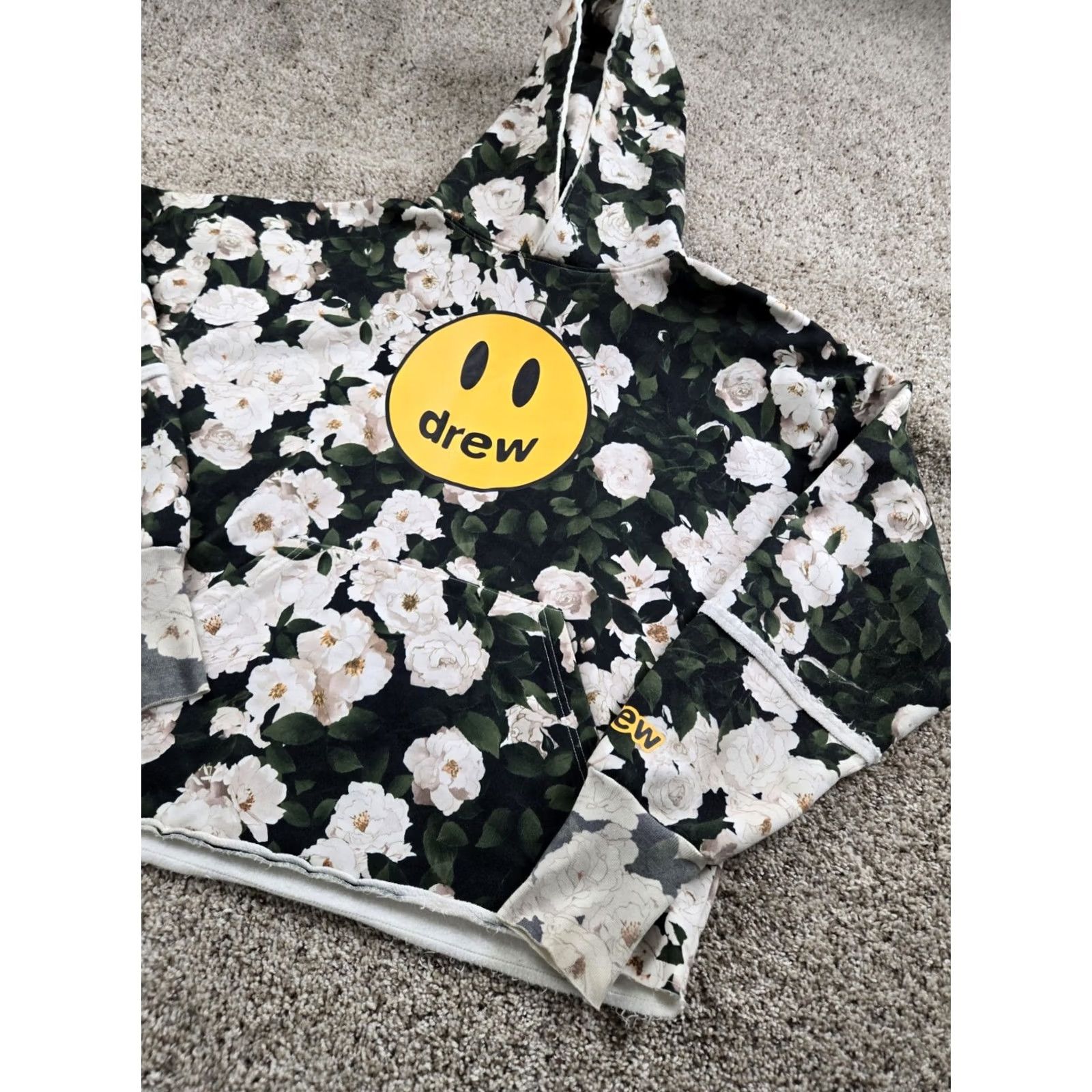 Drew House Drew House Hoodie Small Mens Mascot Pullover Sweatshirt Roses Deconstructed Multicolor Floral Oversized Graphic Print Hooded Knit Cotton Size US S / EU 44-46 / 1 - 2 Thumbnail