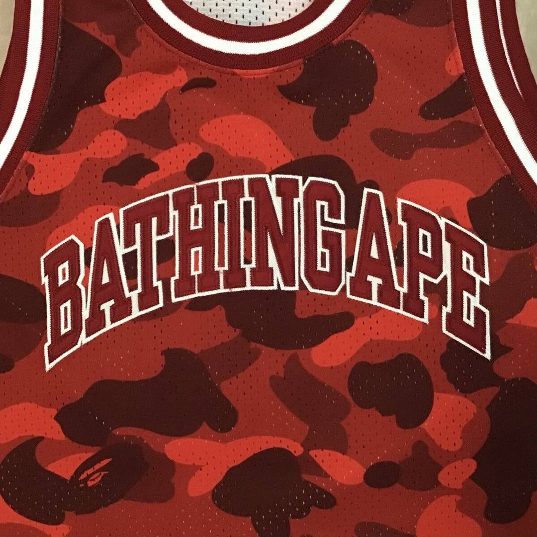 Bape BAPE Red camo basketball tank top a bathing ape Size US M / EU 48-50 / 2 - 3 Thumbnail