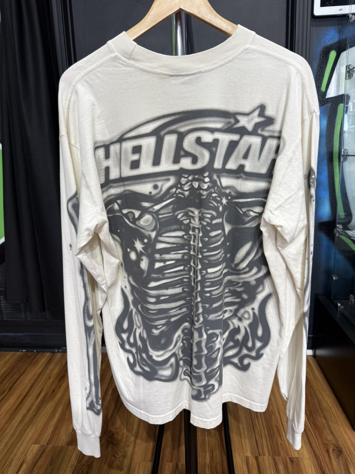 HELLSTAR HELLSTAR AIRBRUSHED BONES L/S TEE Size US L / EU 52-54 / 3 - 2 Thumbnail