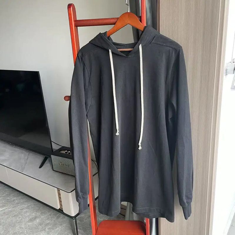 Rick Owens Rick Owens Black Cotton Men's Hoodie 0089 Size US S / EU 44-46 / 1 - 1 Thumbnail