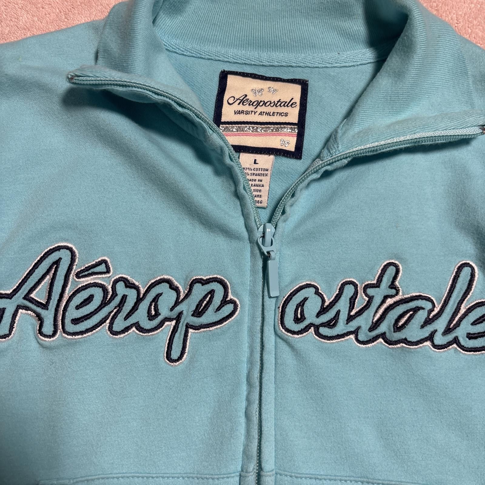 Aeropostale y2k athletic aeropostale striped zip up Size L / US 10 / IT 46 - 2 Thumbnail
