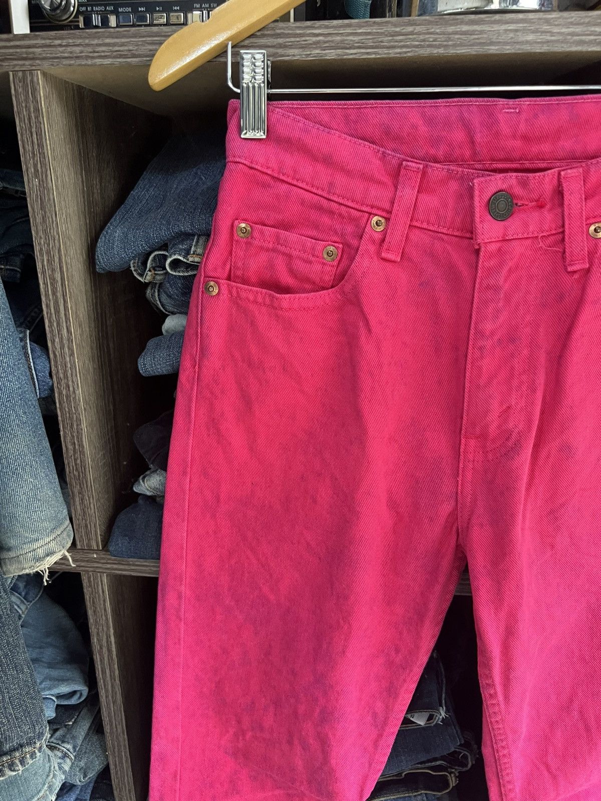 Levi's 🔥Rare Vintage Pink Levis Button J41 Denim Size US 27 - 7 Thumbnail