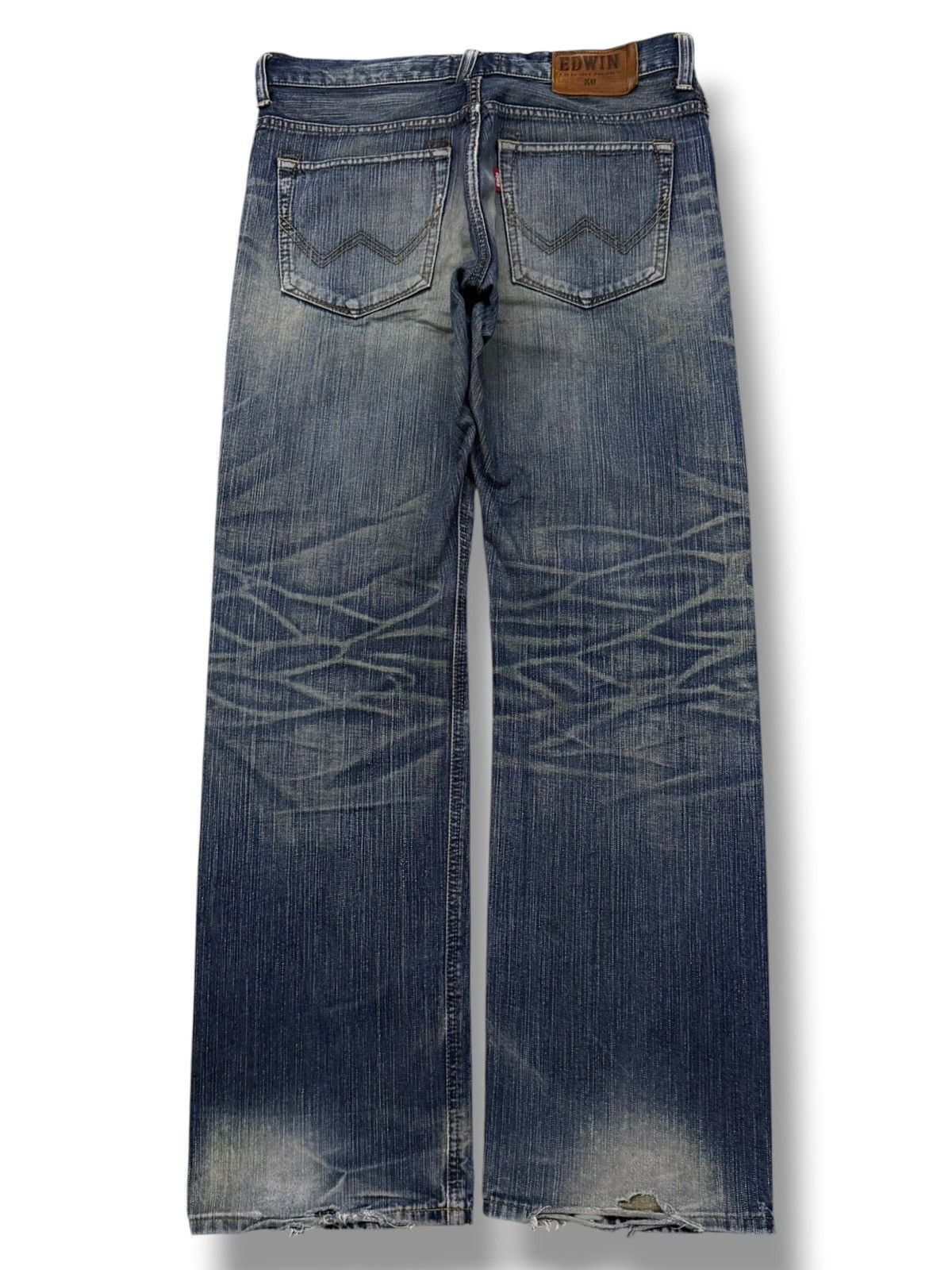 Edwin Vintage Edwin 404 XV Japan Denim Jeans | Loose Straight W35 Size US 35 - 3 Thumbnail
