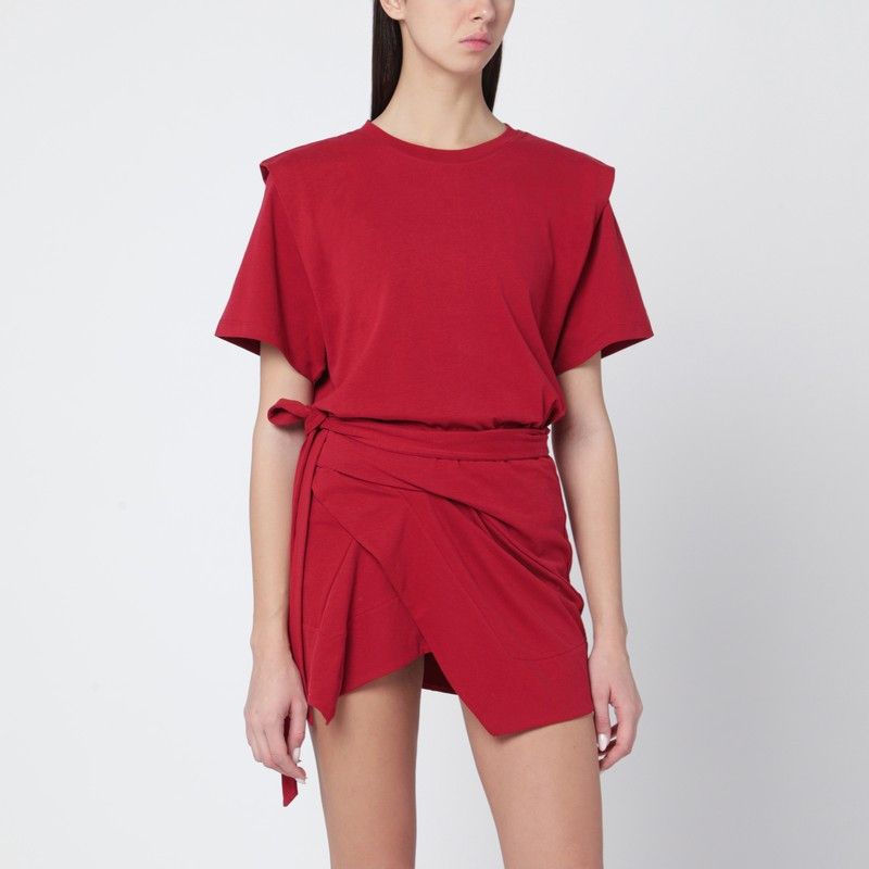 Isabel Marant Isabel Marant Cherry-Coloured Zelitos Cotton T-Shirt Size XS / US 0-2 / IT 36-38 - 1 Thumbnail