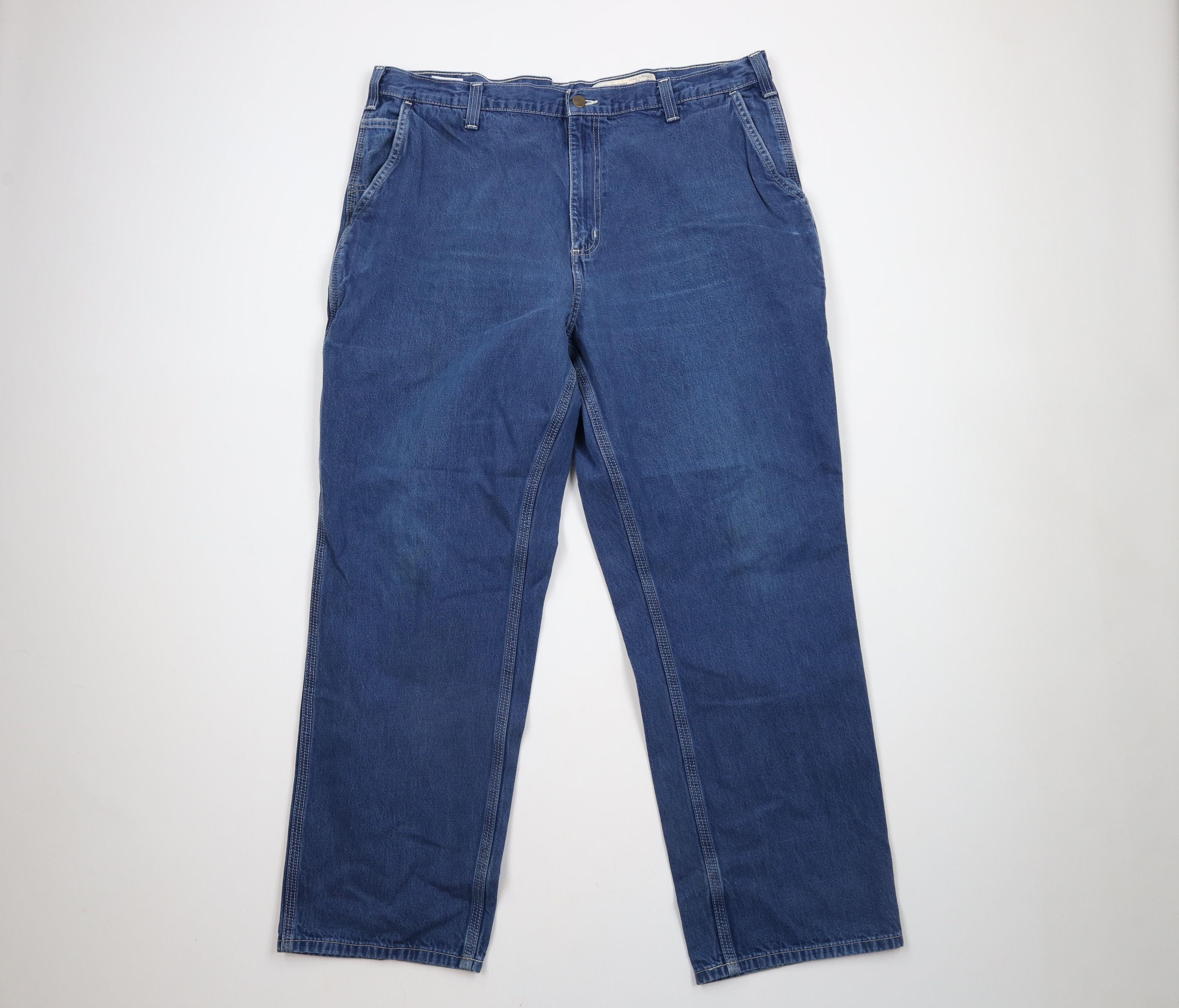 Carhartt × Vintage Vintage Carhartt Out Wide Leg Dungaree Denim Jeans Blue Size US 40 / EU 56 - 1 Thumbnail