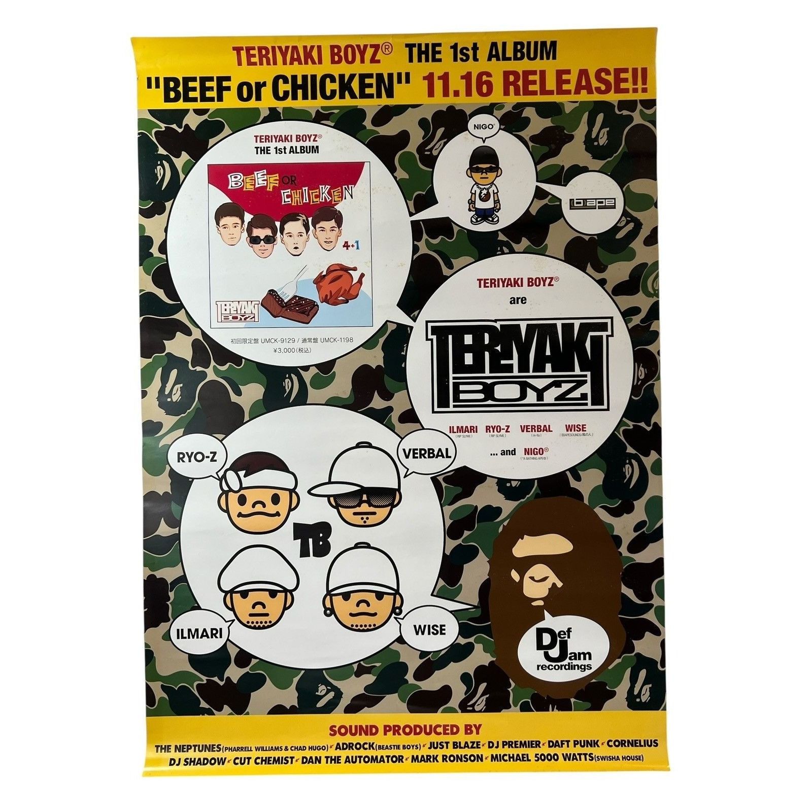 Bape BAPE Poster Teriyaki Boyz Def Jam Nigo 2005 Japan Ambush Size ONE SIZE - 1 Thumbnail
