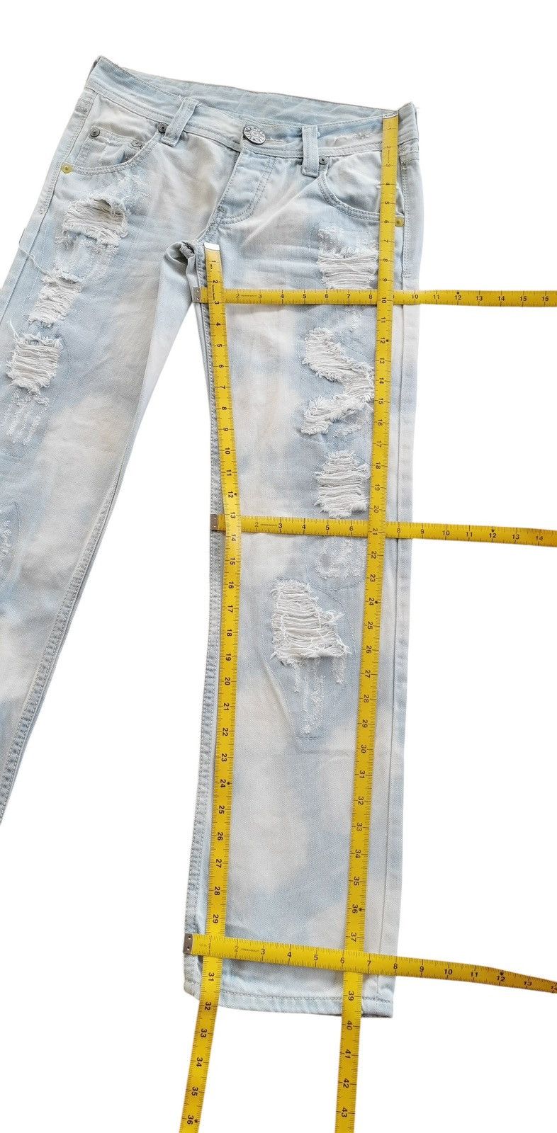 Japanese Brand Vence Distressed Denim Jeans Japanese Brand Size US 31 - 11 Thumbnail