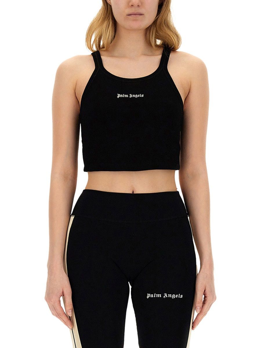 Palm Angels PALM ANGELS TOPS WITH LOGO - BLACK Size XS / US 0-2 / IT 36-38 - 1 Thumbnail