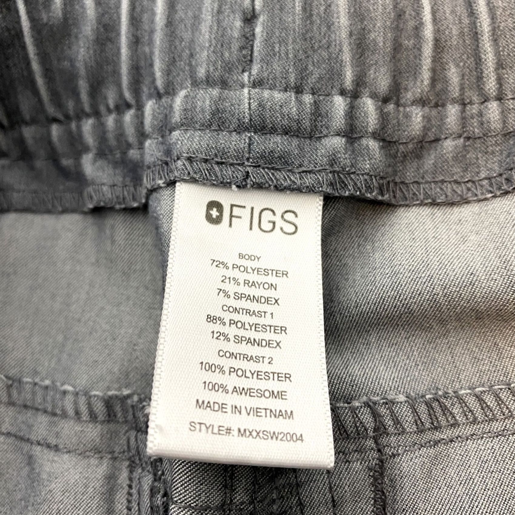 Vintage FIGS Technical Collection Jogger Pants Adult Small Gray Drawstring Pockets Scrubs Size 28" / US 6 / IT 42 - 4 Thumbnail