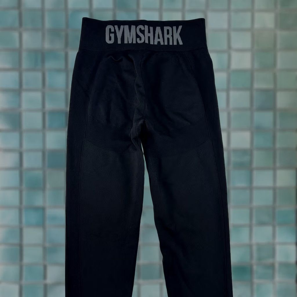 Gymshark Leggings Womens Medium Black High Rise Stretch Knit Yoga Pants Gllg1824, Women's (Size 32)