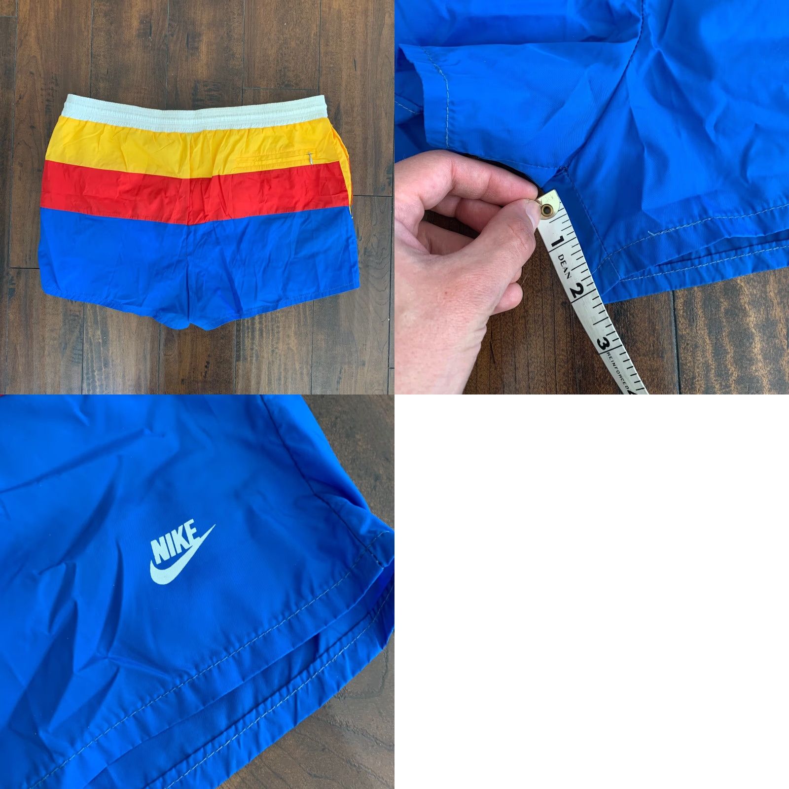 Nike Vintage Nike 80s Athletic Shorts XL Blue Summer Activewear Basketball Pockets Nylon Logo Men's Size US 36 / EU 52 - 8 Thumbnail