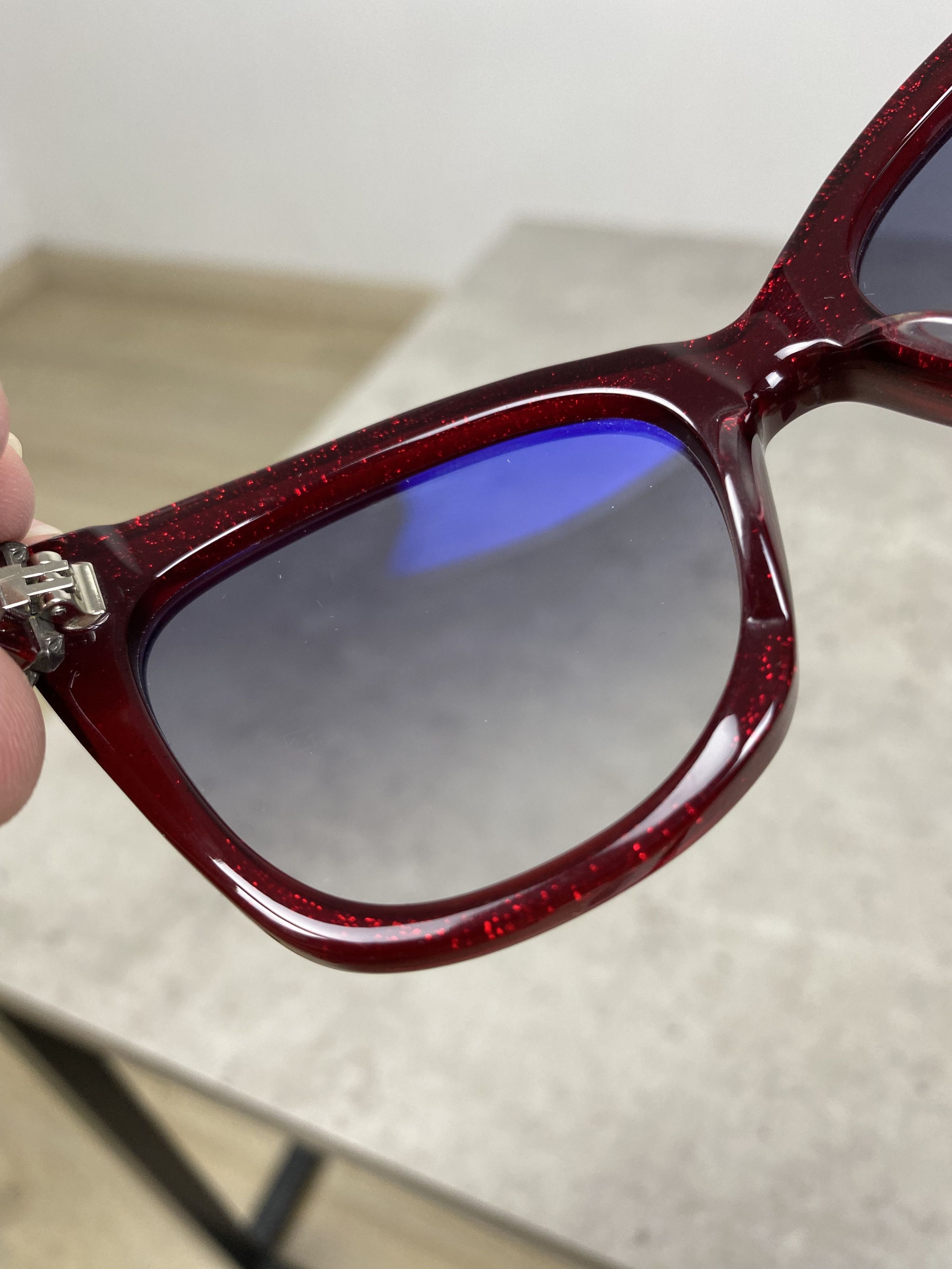 Chrome Hearts Chrome Hearts GLITTER GOO II RCRYS Sunglasses Red Size ONE SIZE - 18 Thumbnail