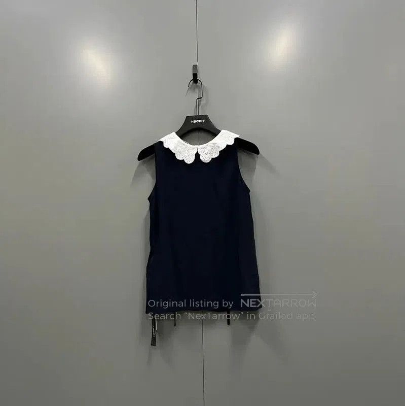 Miu Miu Miu Miu Navy Cotton Summer Tank Top . Size XXS / US 00 / IT 34 - 1 Thumbnail