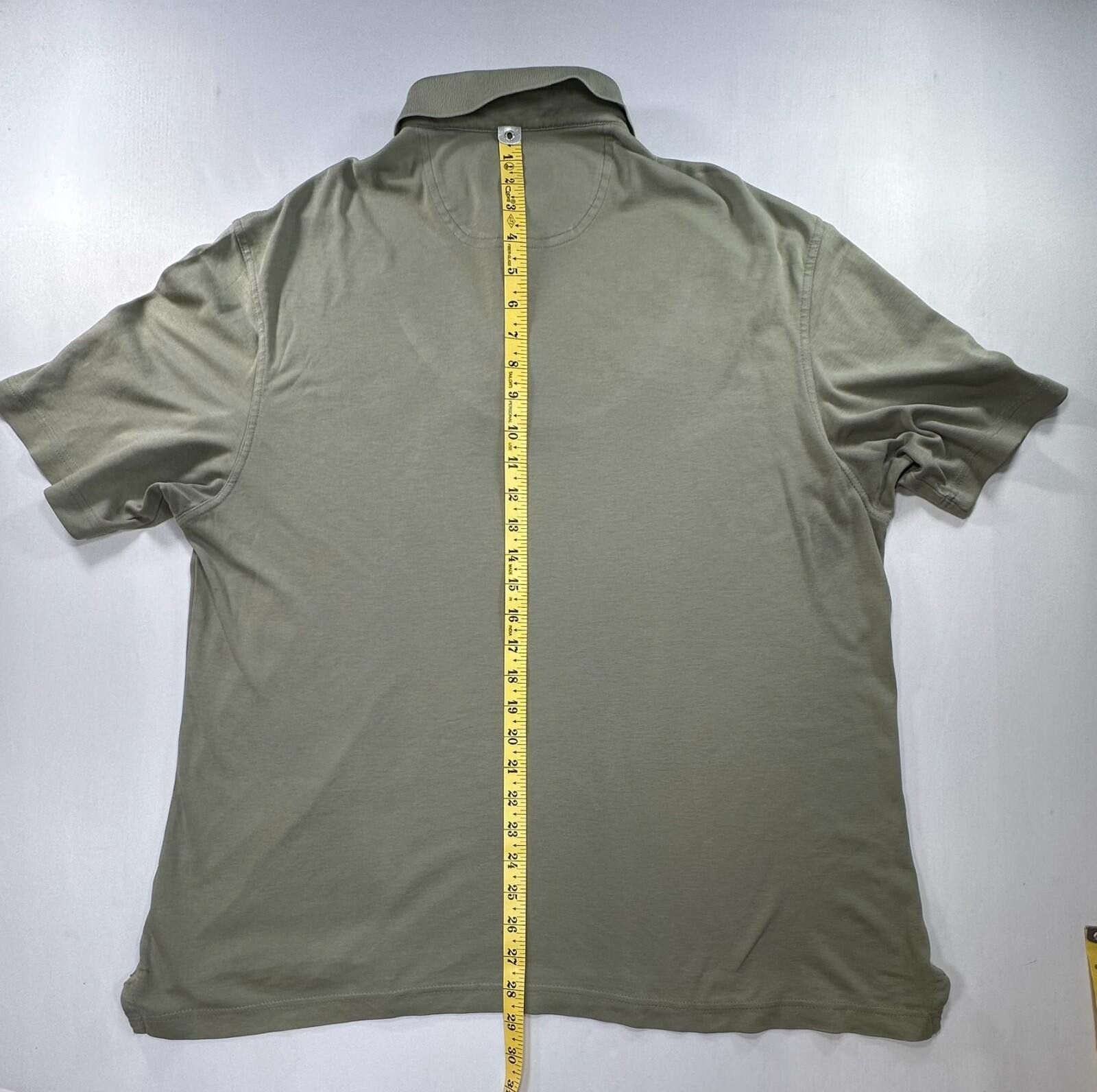 Jos. A. Bank Jos A Bank Reserve 1/4 Button Cotton Polo Shirt Green Mens L Size US L / EU 52-54 / 3 - 3 Thumbnail