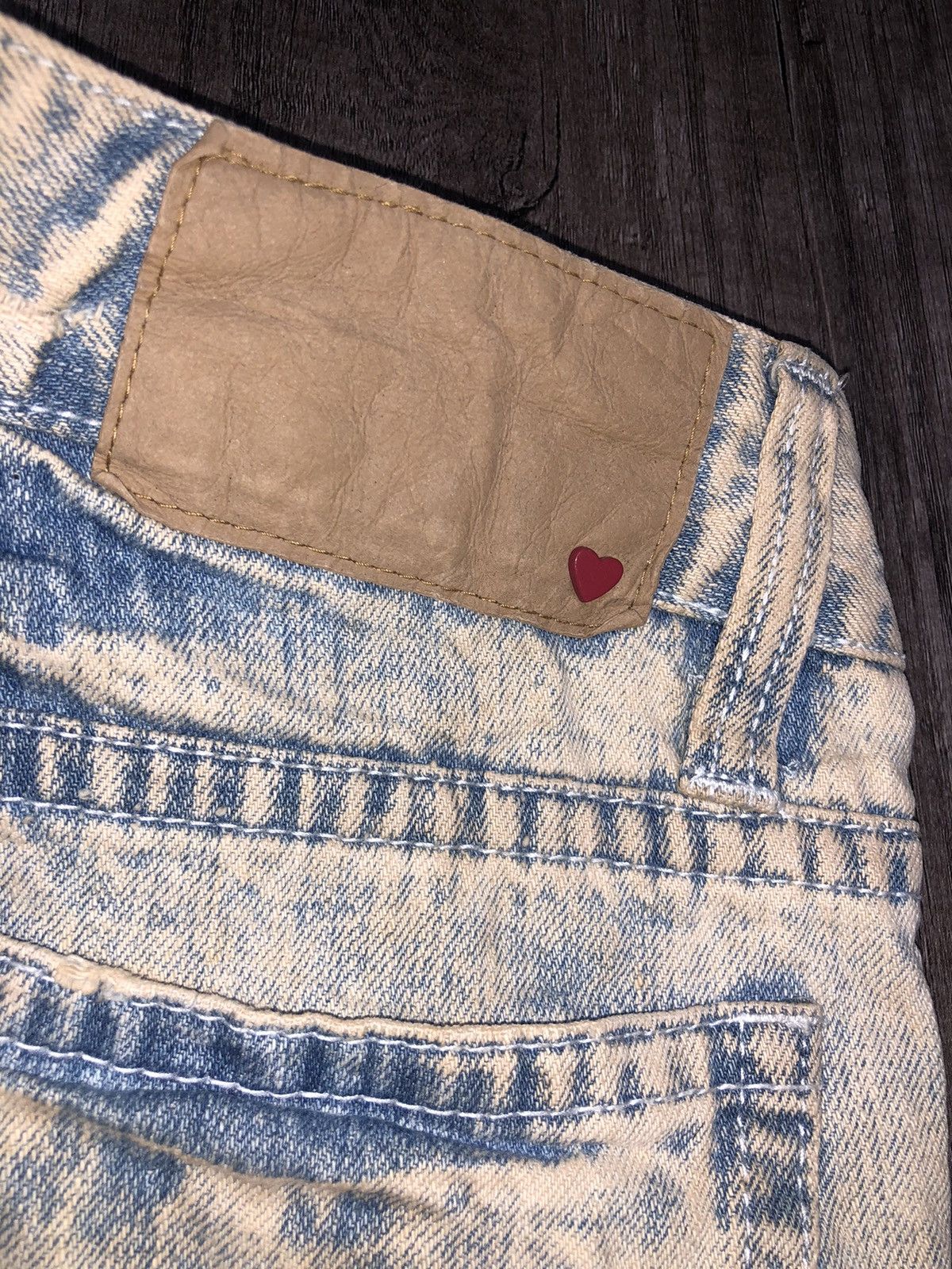 Vintage Witty Pitty Distressed Jeans Acid Wash Blue (unisex)