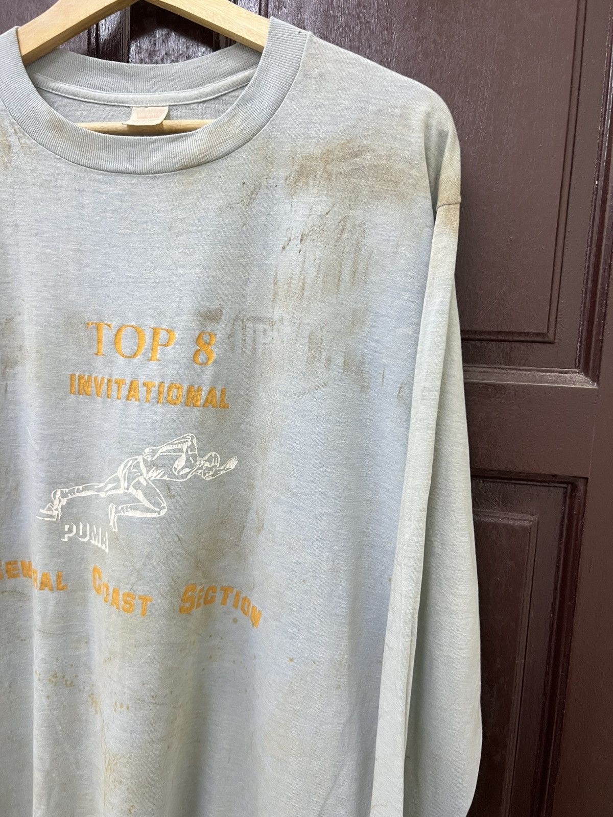 Puma THRASHED Vintage 80s Wrights Tag Puma Central Coast Section Size US XL / EU 56 / 4 - 3 Thumbnail