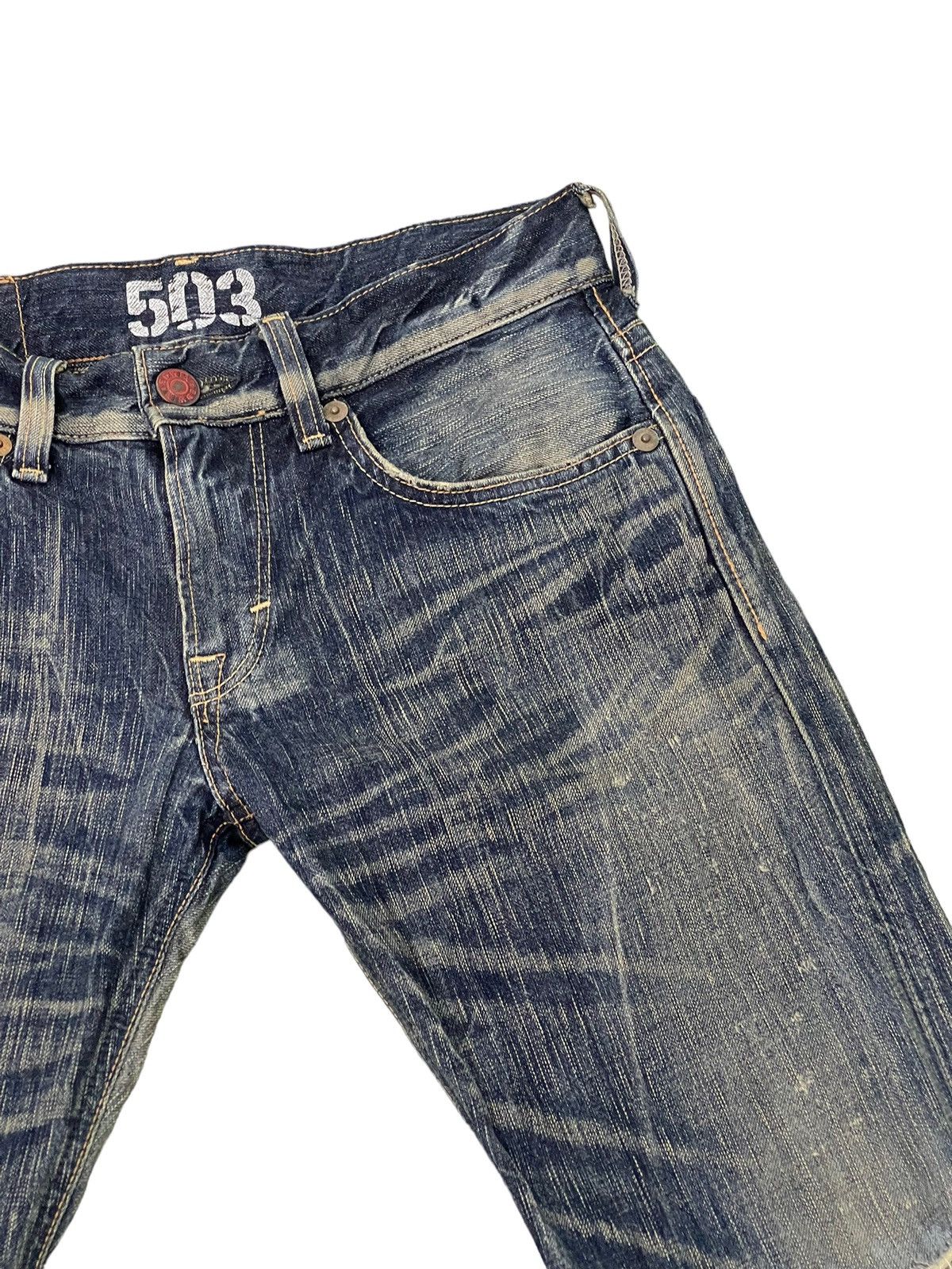 Edwin Flare Jeans Edwin Japan Distress Low Rise Boot Cut 7🟦0 Size US 31 - 9 Thumbnail
