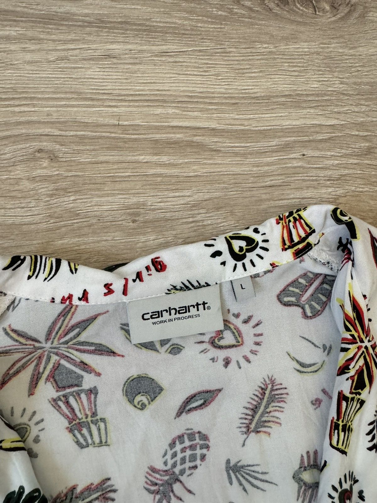 Carhartt × Carhartt Wip Carhartt WIP Overprinted W’ Molokai Short Sleeve Shirt Size L / US 10 / IT 46 - 4 Thumbnail