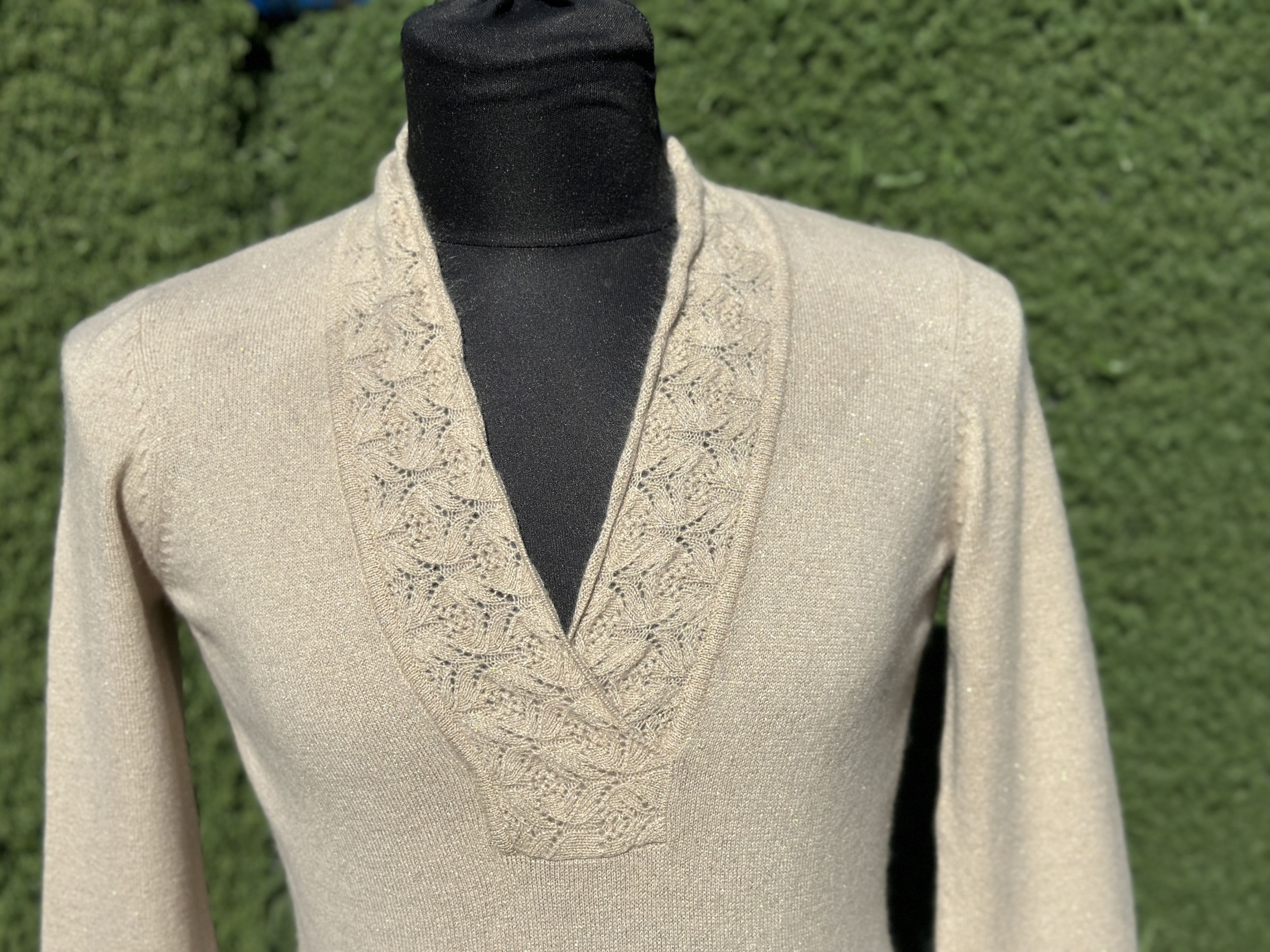 Brunello Cucinelli Brunello Cucinelli Cashmere Pointelle Cuffs Pullover Size XL Size XL / US 12-14 / IT 48-50 - 7 Thumbnail