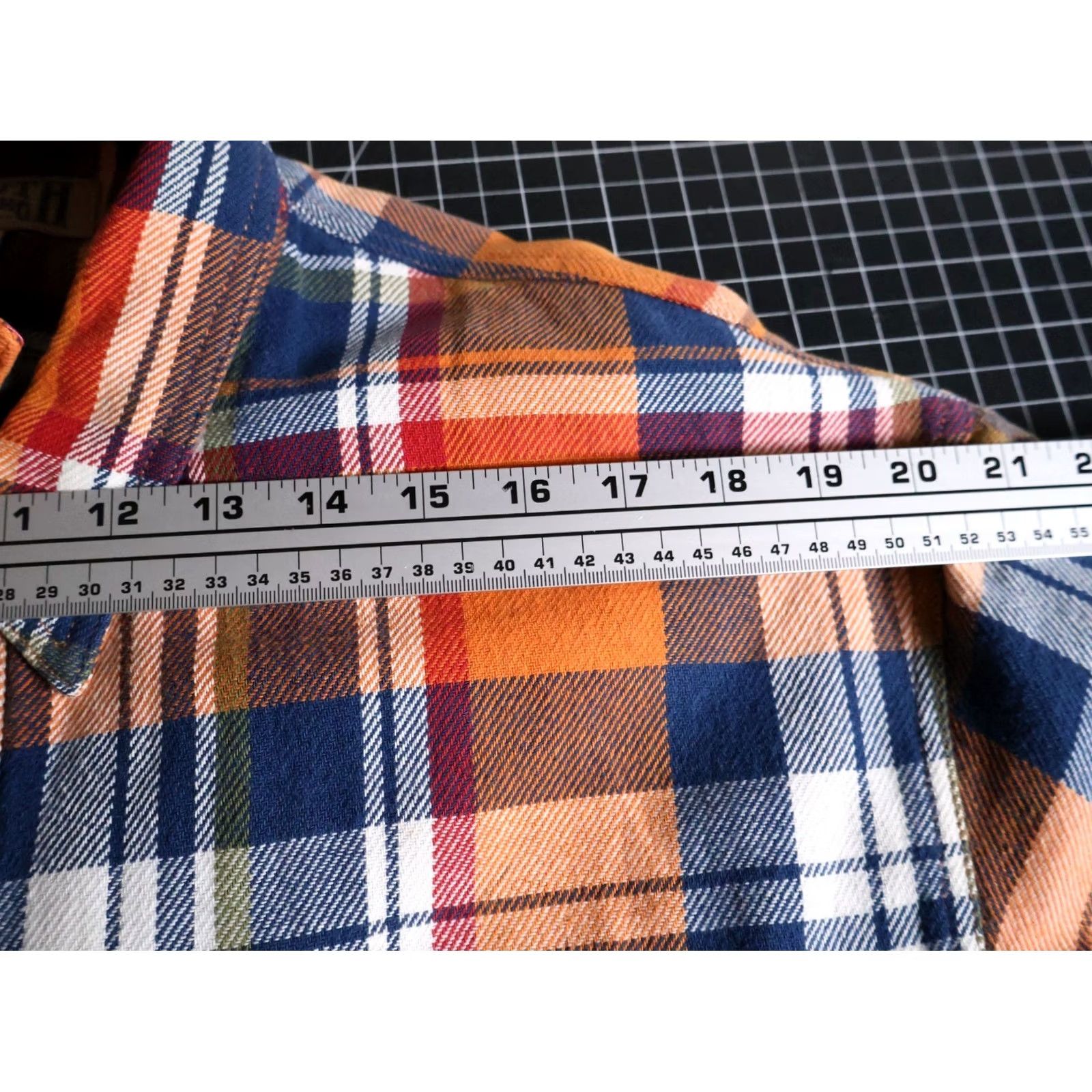Vintage Duluth Flannel Shirt Jacket Men's XL Orange Blue Plaid Fleece Lined Flapjack Size US XL / EU 56 / 4 - 7 Thumbnail