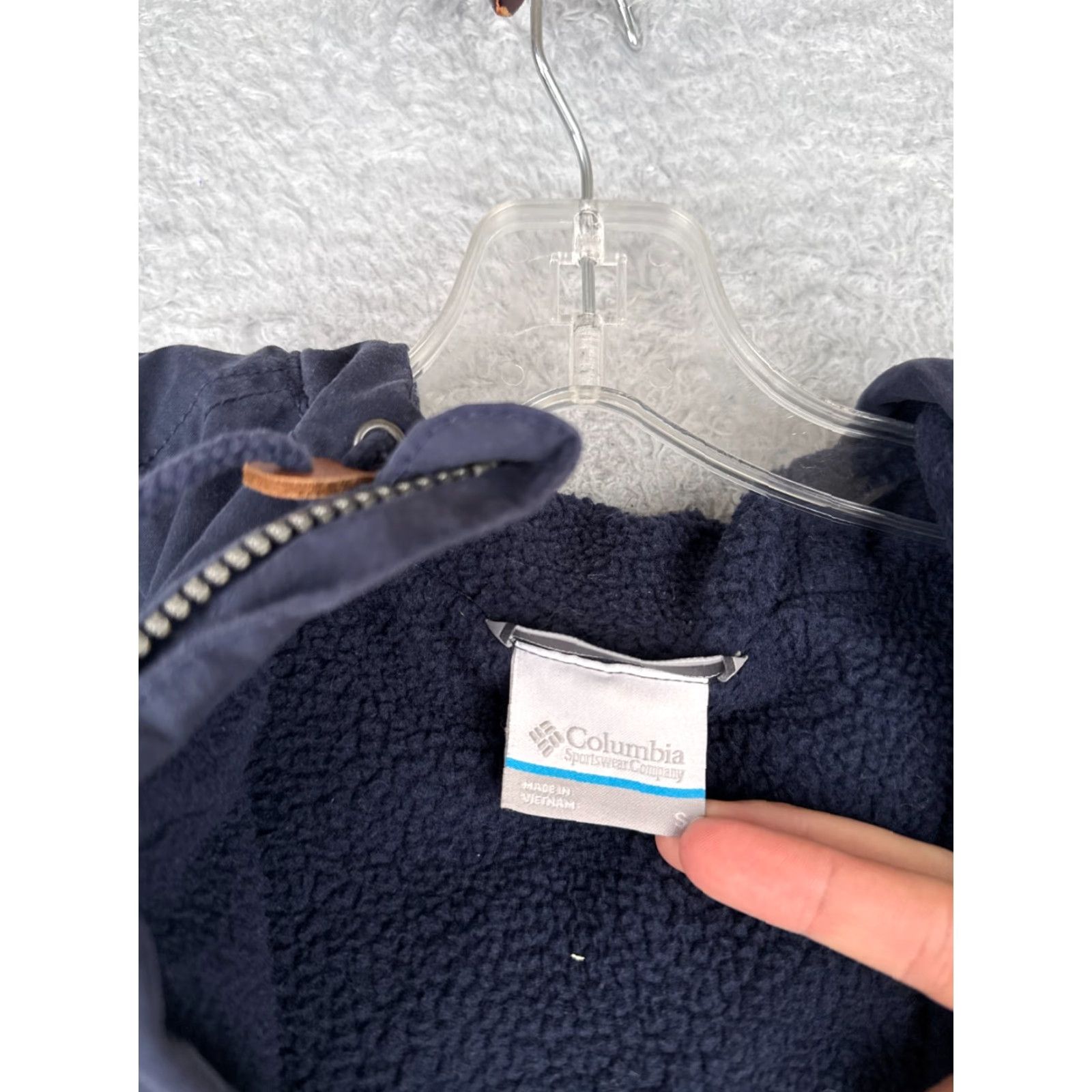 Vintage Columbia Jacket Women S Blue Chatfield Hill Sherpa-Lined Full Zip Hooded Size S / US 4 / IT 40 - 7 Thumbnail