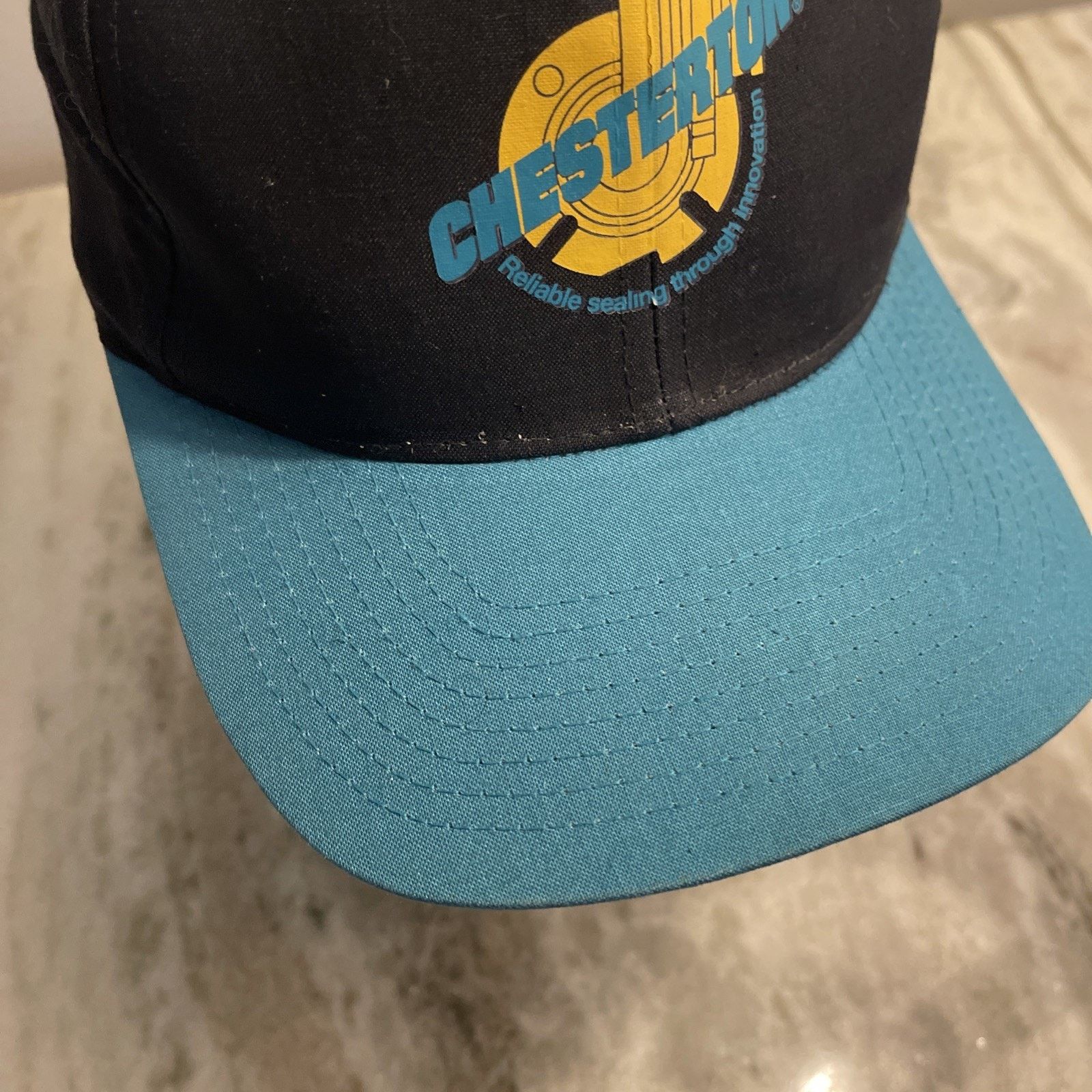 Vintage Vtg Chesterton Hat Vintage Black Teal Snapback Trucker Cap Size ONE SIZE - 4 Thumbnail