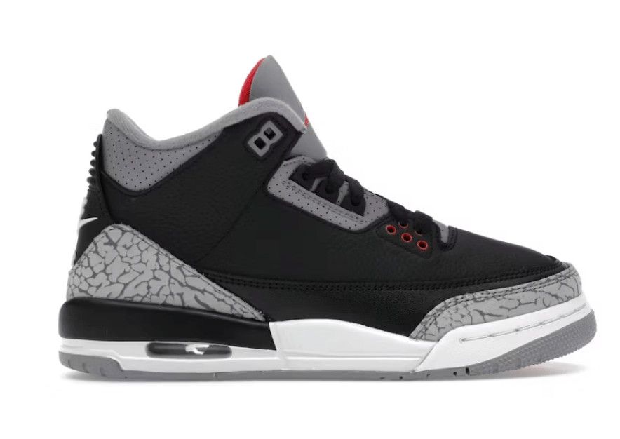 Nike 3 Retro Black Cement (2024) (GS) Size US 6 / EU 39 - 1 Preview