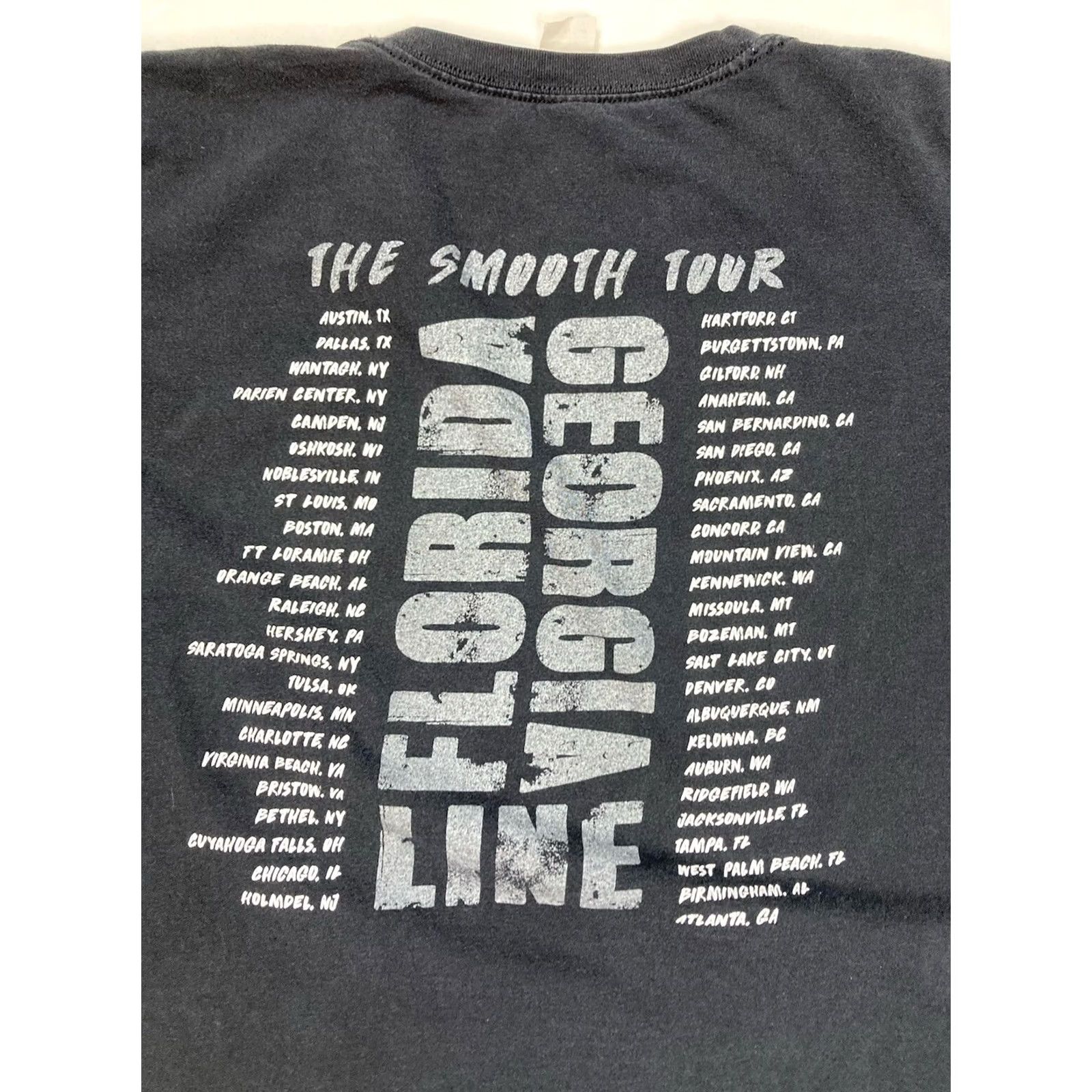 Gildan VINTAGE Florida Georgia Line The Smooth Tour Graphic T-shirt Men XL Black Music Size US XL / EU 56 / 4 - 5 Thumbnail