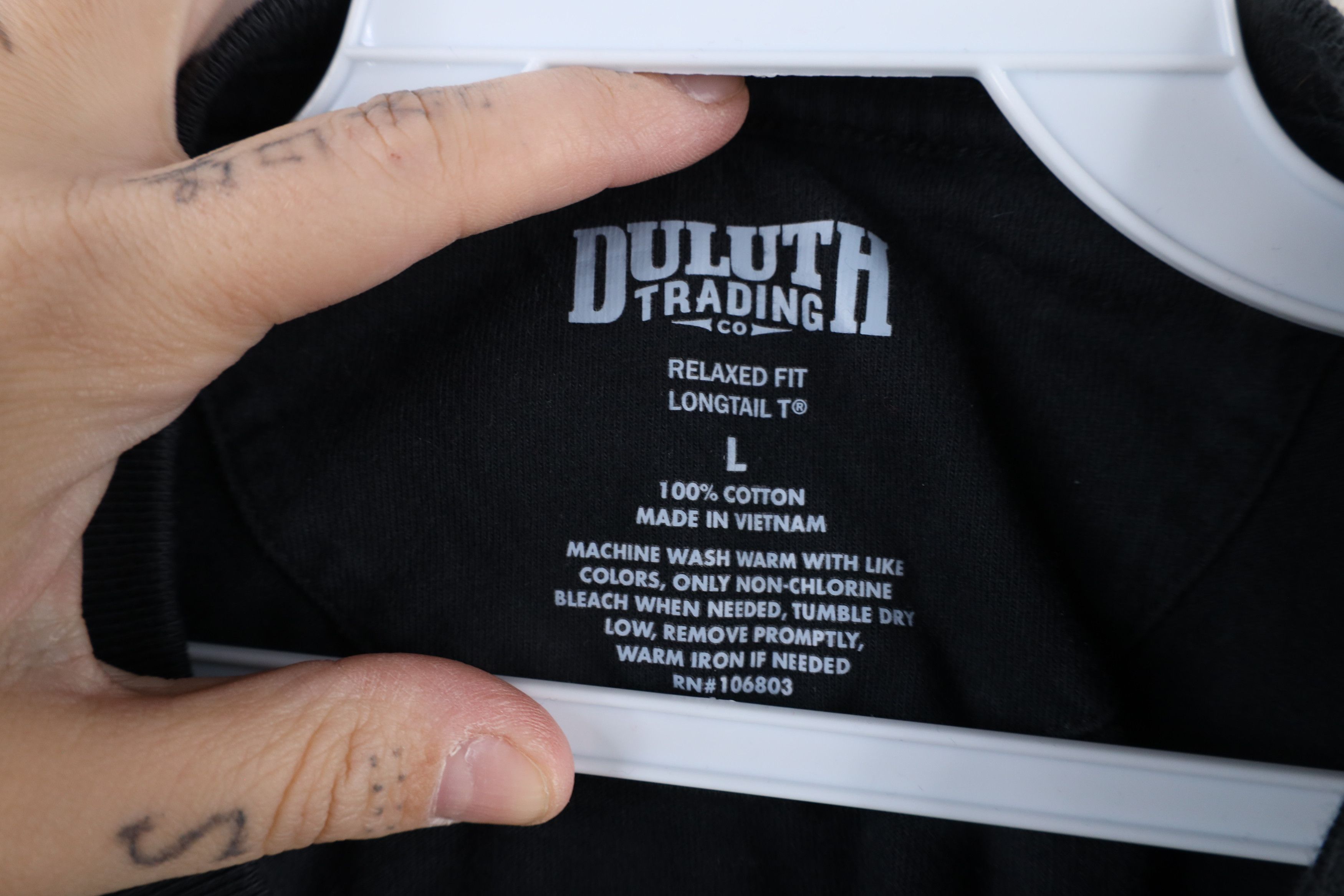 Duluth Trading Company × Vintage Duluth Trading Co Blank Relaxed Fit Longtail T T-Shirt Black Size US L / EU 52-54 / 3 - 4 Thumbnail