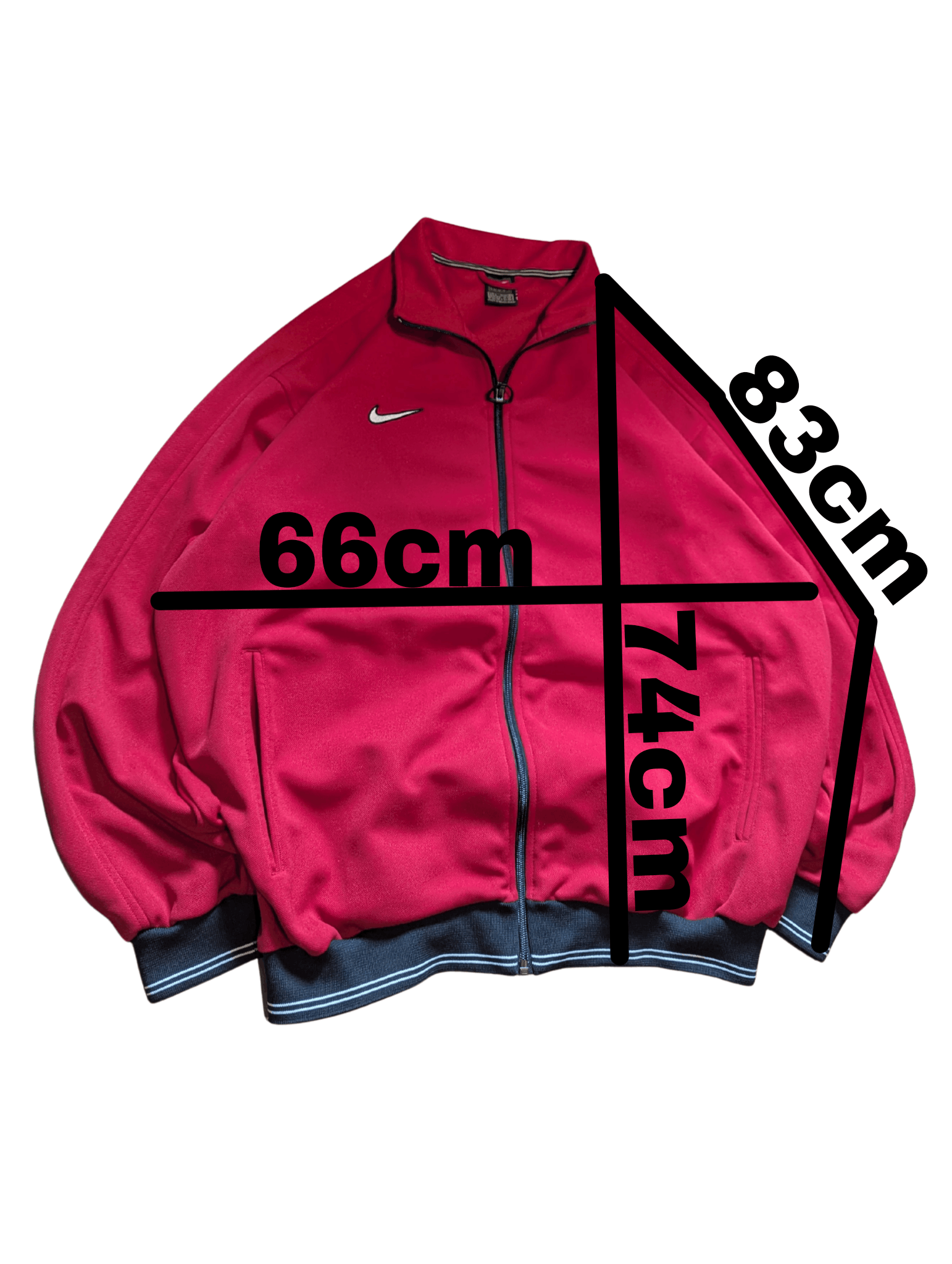 Nike Vintage Nike Red Track Jacket Y2K Small Swoosh Oversized Fit Size US L / EU 52-54 / 3 - 13 Thumbnail