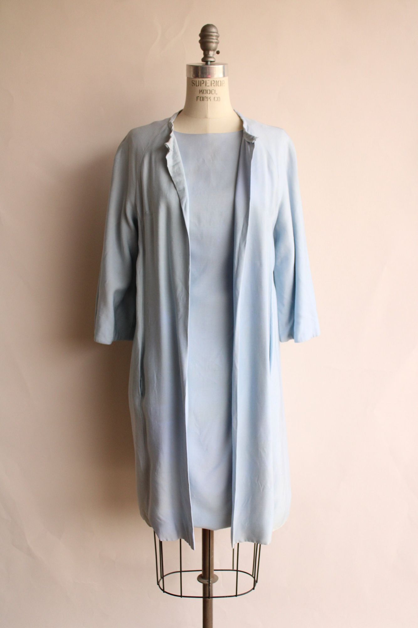 Vintage Vintage 1960s Dress with Pockets, Emma Domb Pale Blue, Matc Size M / US 6-8 / IT 42-44 - 8 Thumbnail