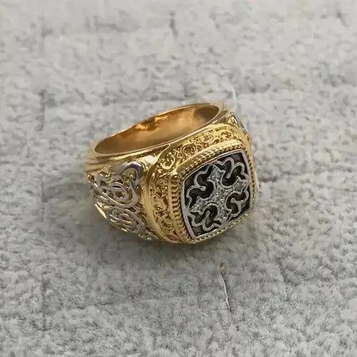 Jewelry × Vintage Punk Carved Pattern Rings Size ONE SIZE - 1 Thumbnail