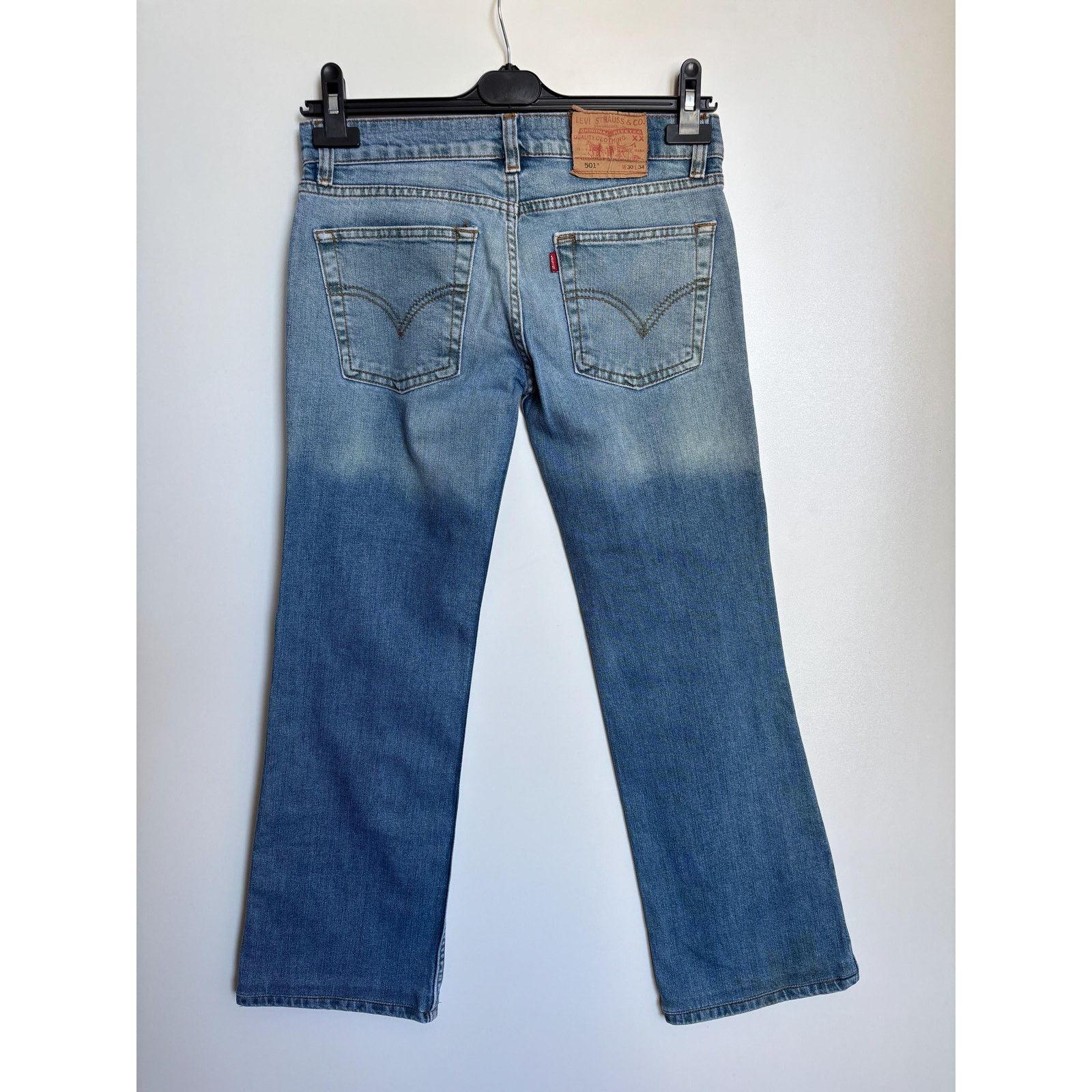 Japanese Brand × Levi's × Levi's Vintage Clothing Levi’s 501 0114 USA W30 L32 1996 Light Blue Button Fly Size US 30 / EU 46 - 5 Thumbnail