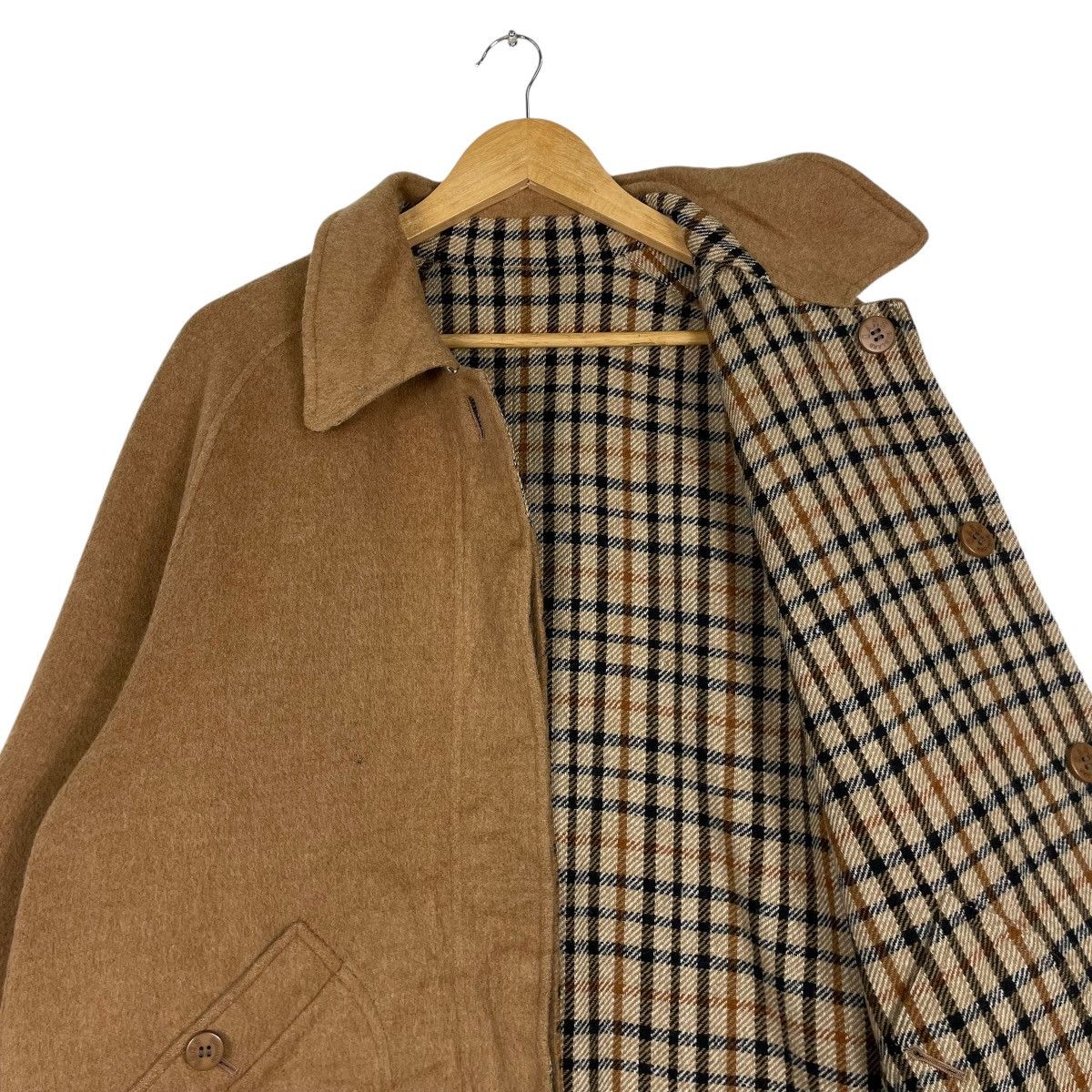 DAKS × Japanese Brand × Vintage 💥90s DAKS LONDON REVERSIBLE BUTTON WOOL JACKET Size US L / EU 52-54 / 3 - 9 Thumbnail