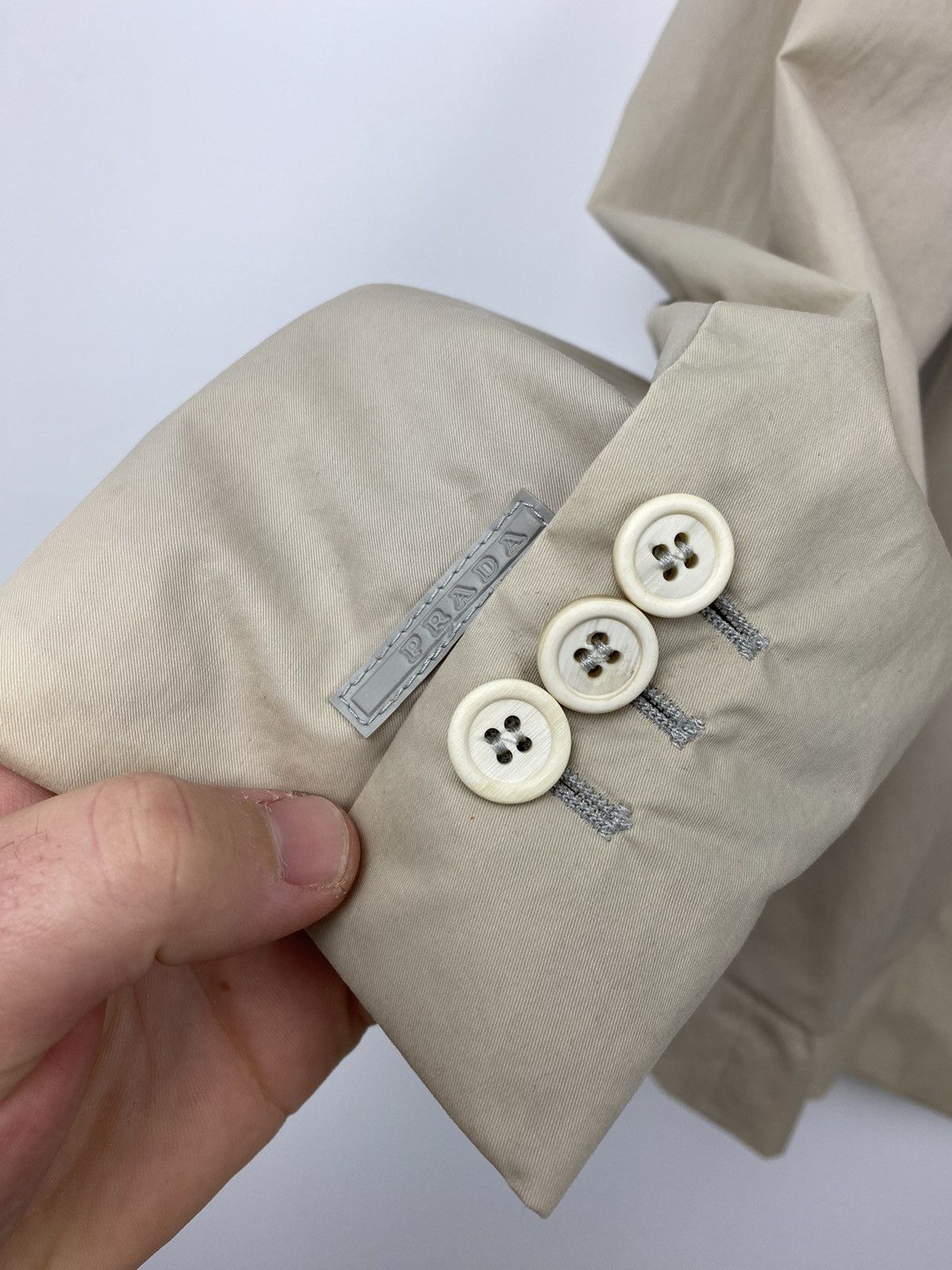 Prada Prada 2009 Cotton Beige Blazer Jacket Size 50 Size 50R - 7 Thumbnail