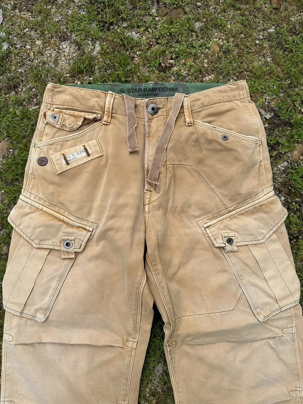 G-Star VINTAGE G-STAR RAW DENIM PARACHUTE BONDAGE FADED CARGO PANTS Size US 31 - 8 Thumbnail