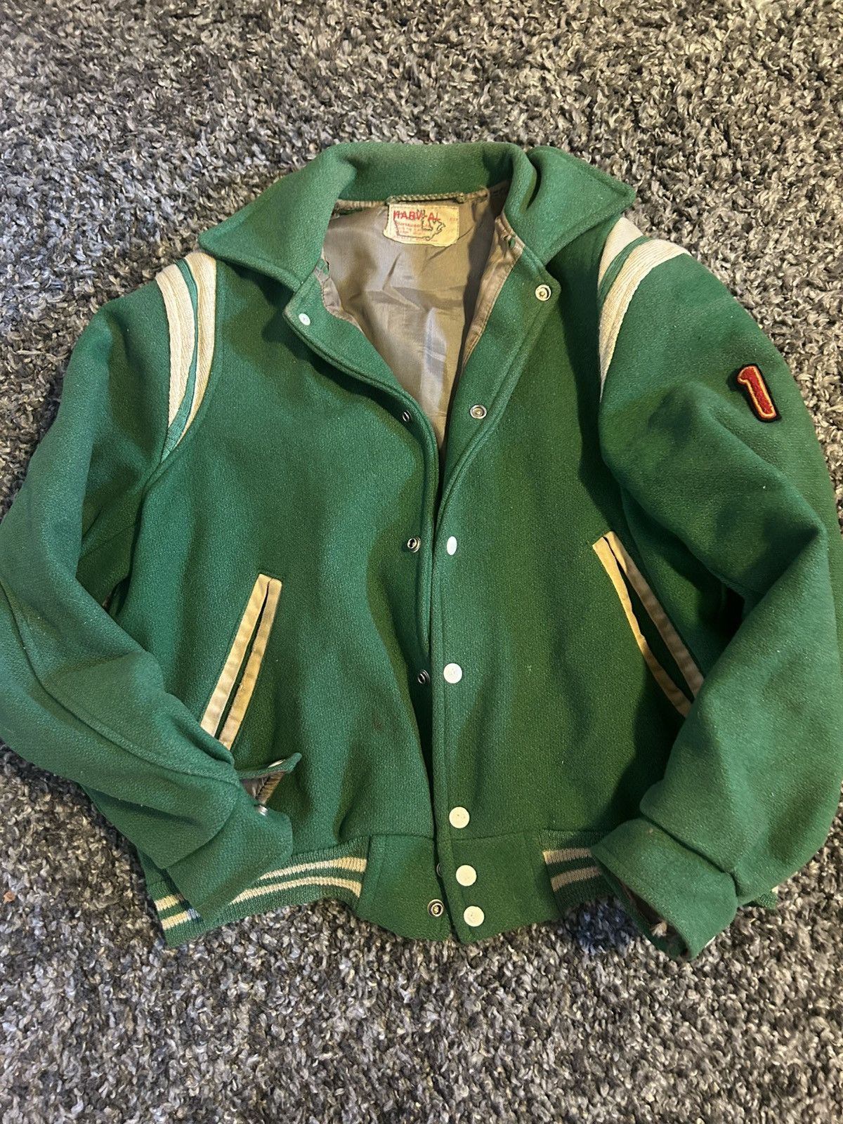 Other 1950’s Green Varsity Wool Letterman Jacket MHS Size US M / EU 48-50 / 2 - 1 Thumbnail
